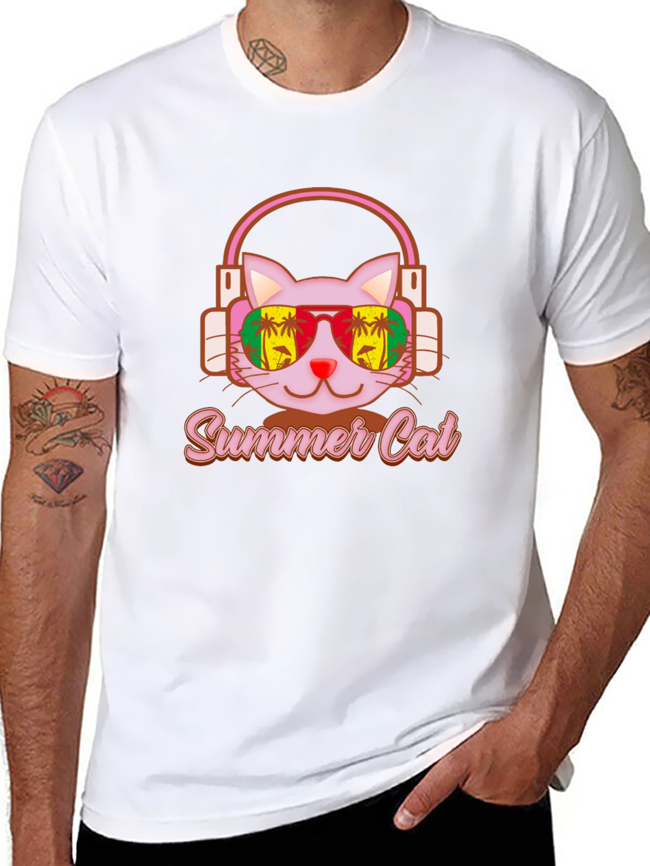 Summer Cat Graphic Tee