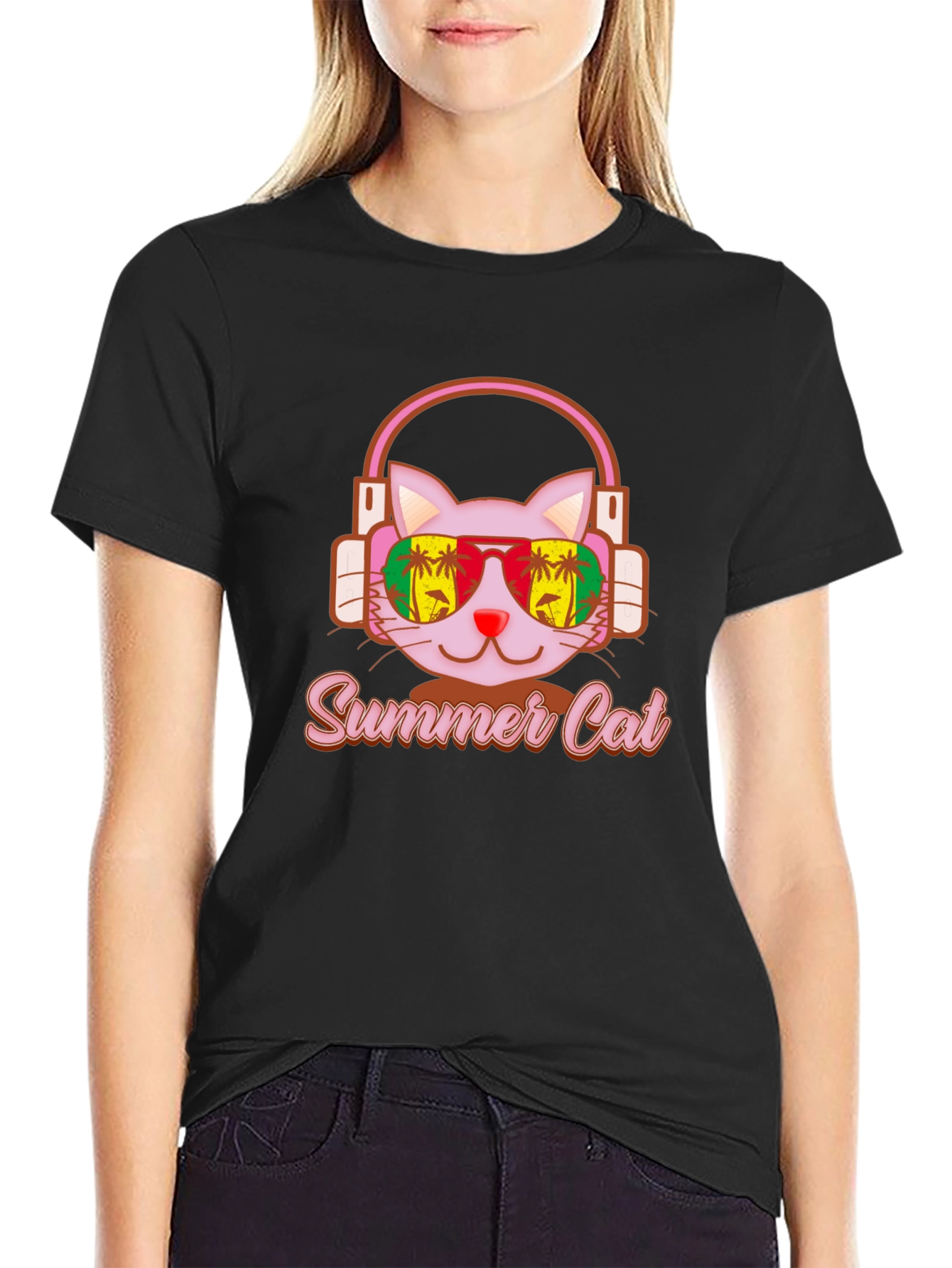 Summer Cat Graphic Tee