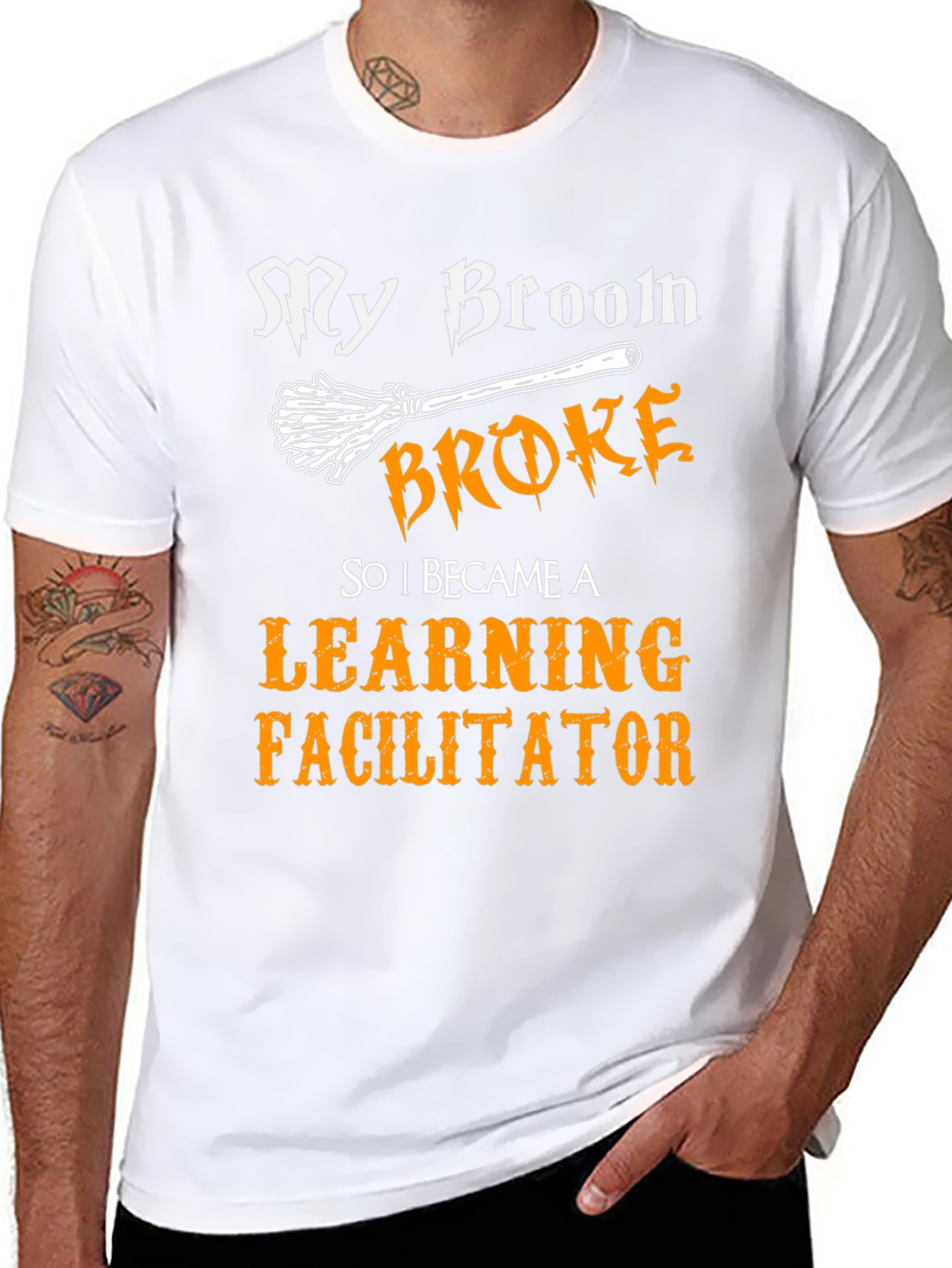 Learning Facilitator T-Shirt - My Broom Broke