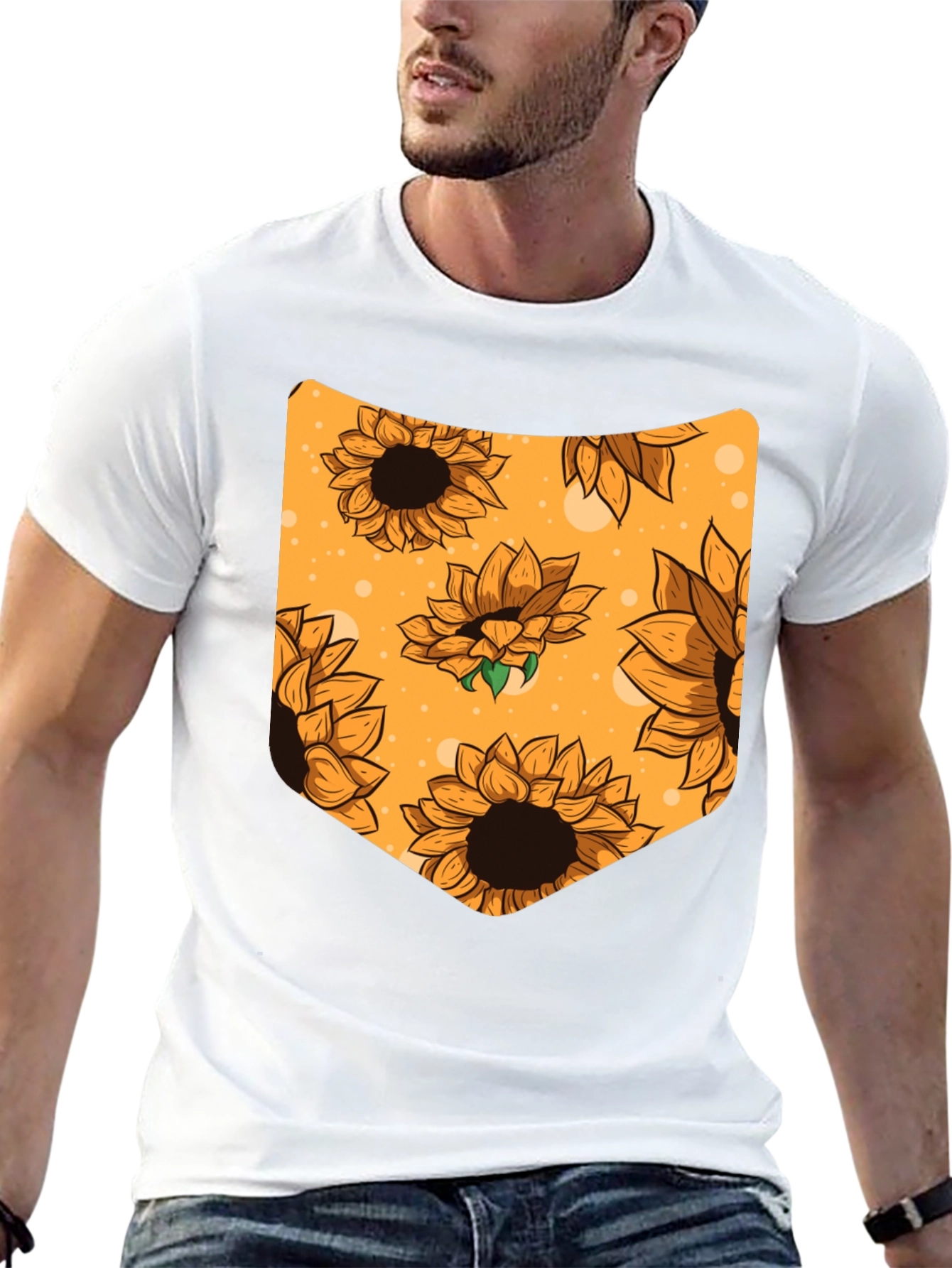 Sunflower Pocket Graphic Tee - Black