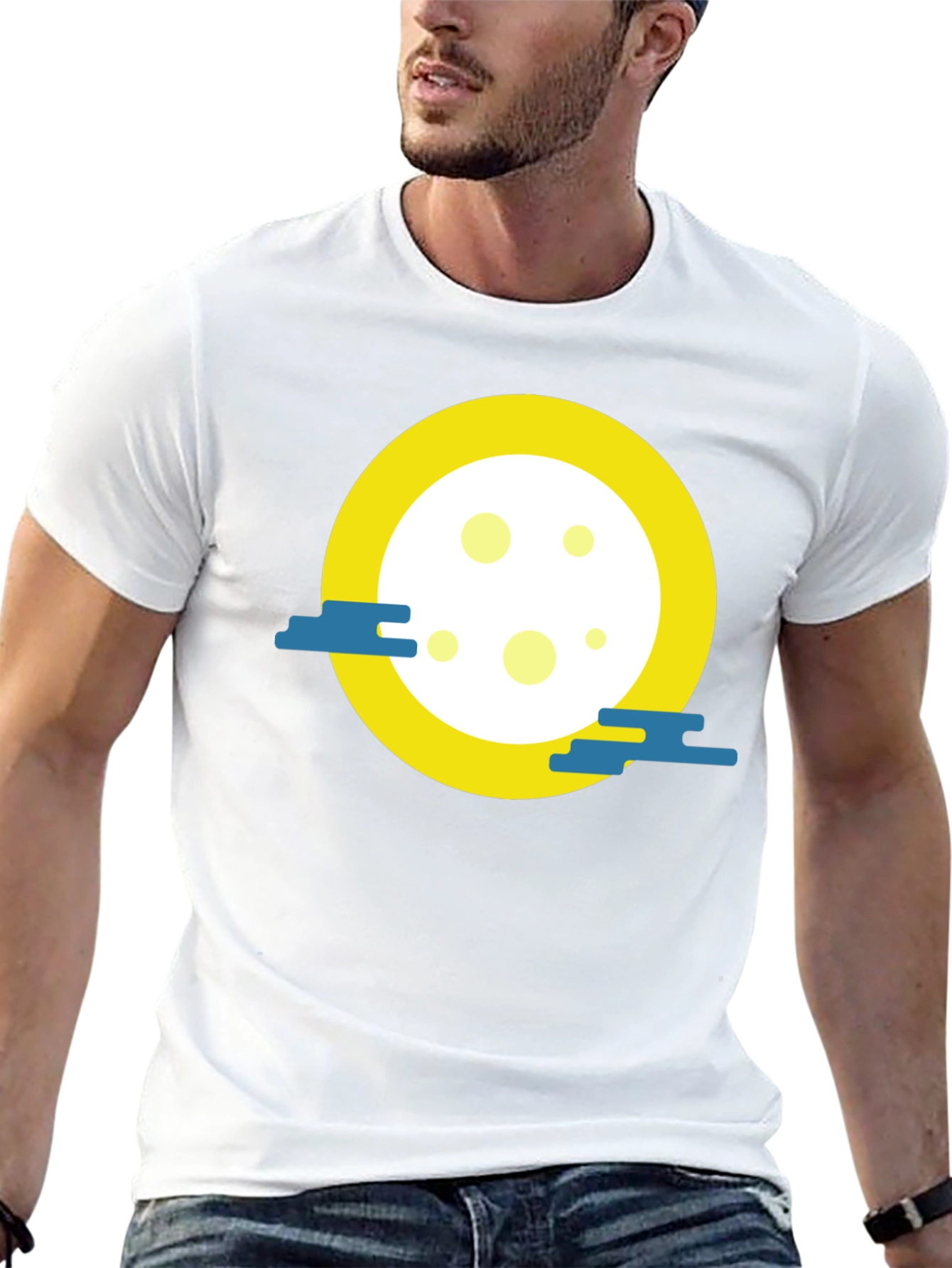 Moon Graphic Black T-Shirt