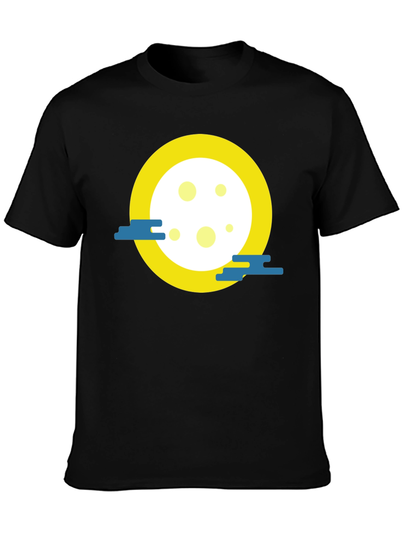 Moon Graphic Black T-Shirt
