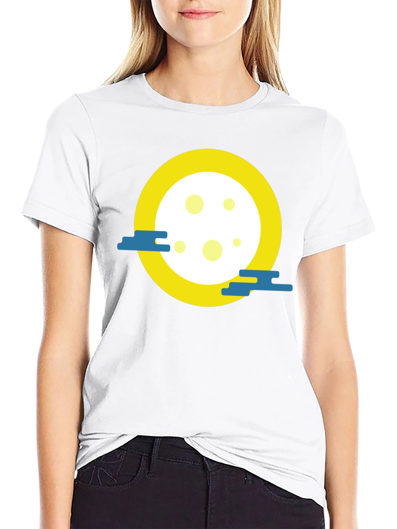 Moon Graphic Black T-Shirt