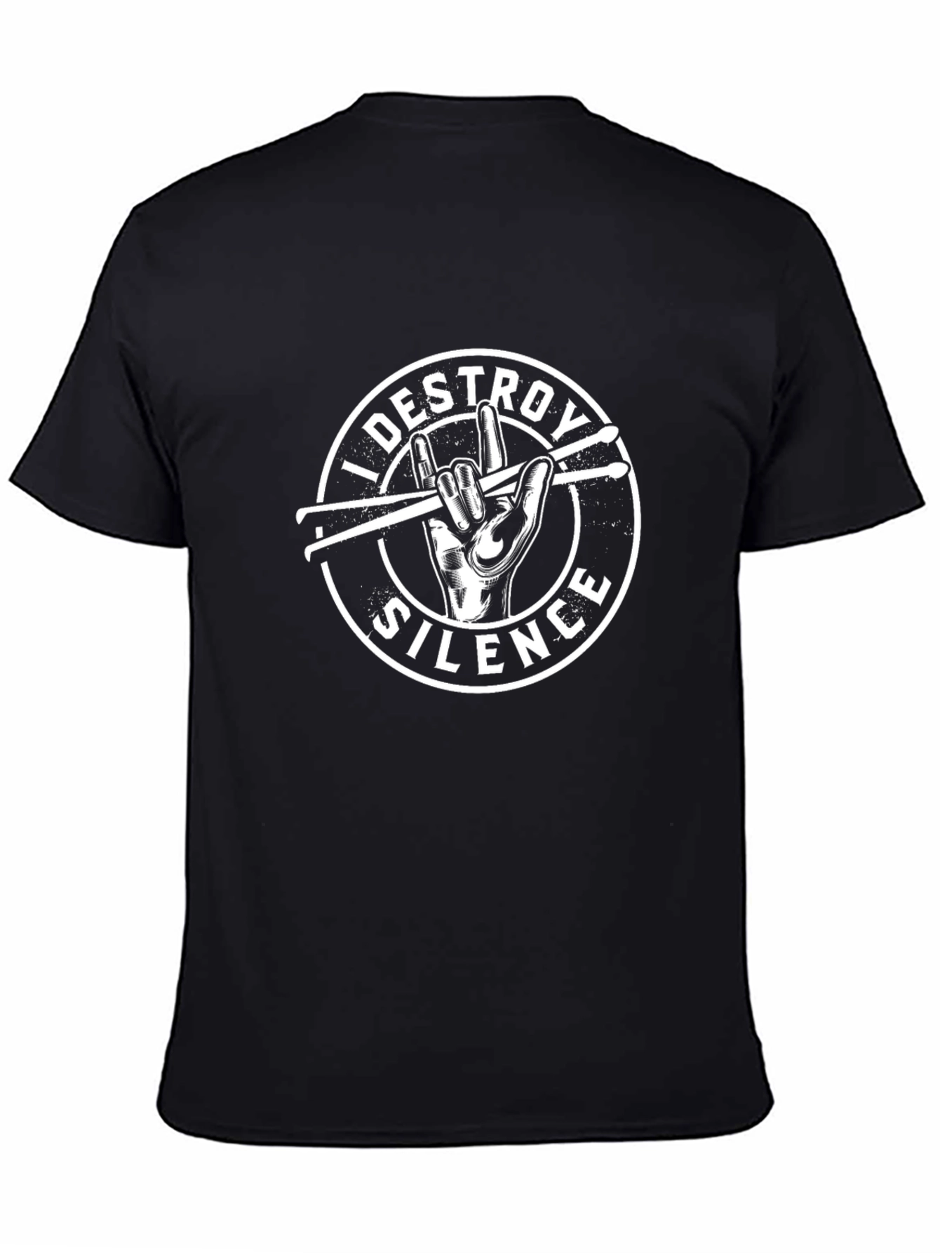 I Destroy Silence Rock Hand Drummer T-Shirt