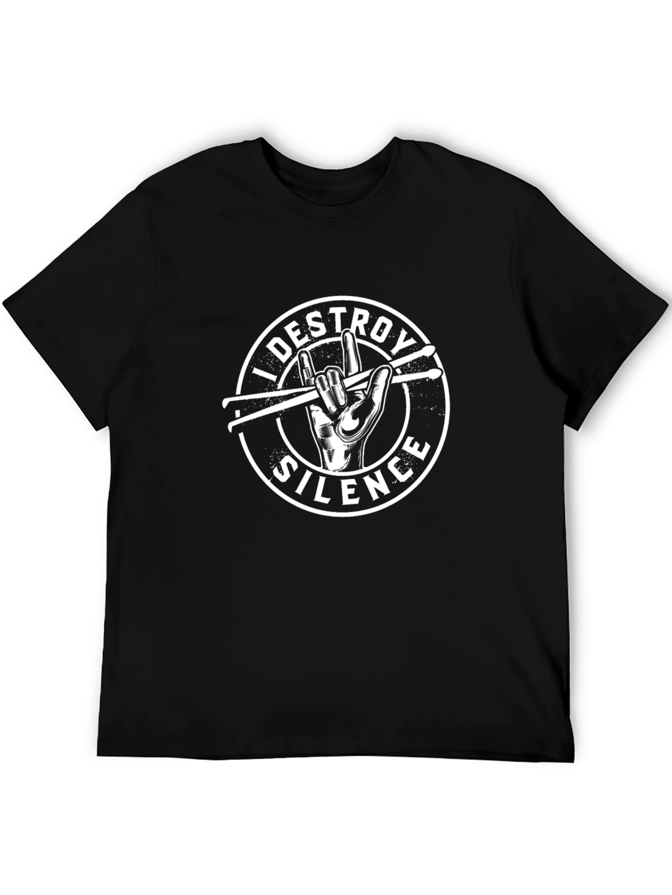 I Destroy Silence Rock Hand Drummer T-Shirt