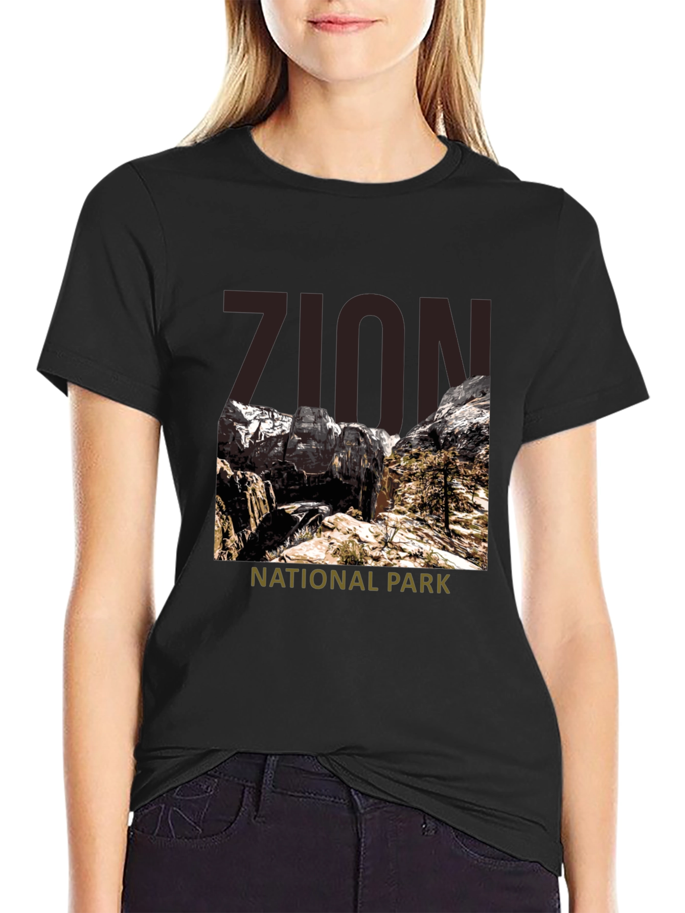 Zion National Park Graphic Tee - Black