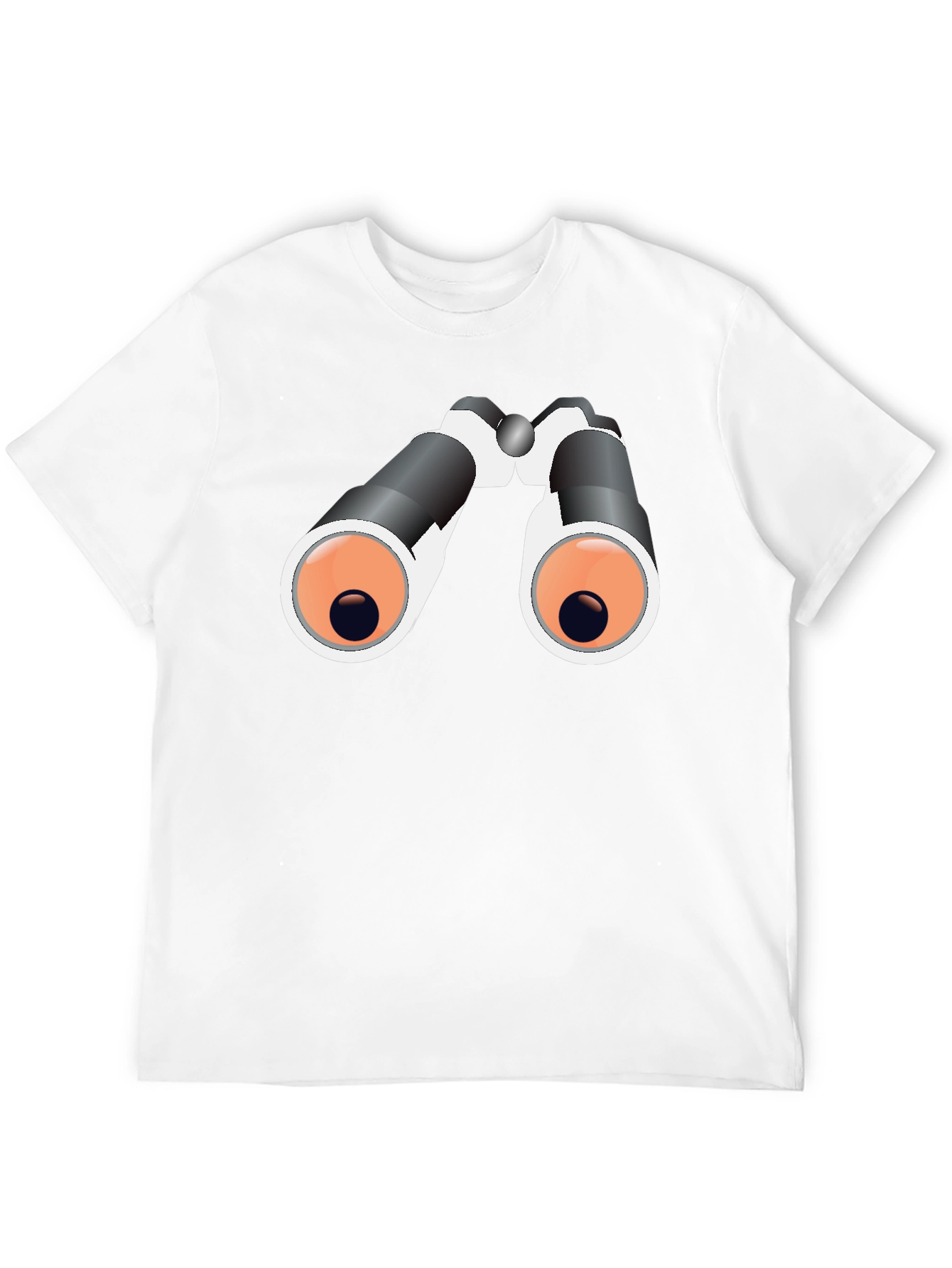 Binoculars Graphic Tee - Black Cotton T-Shirt