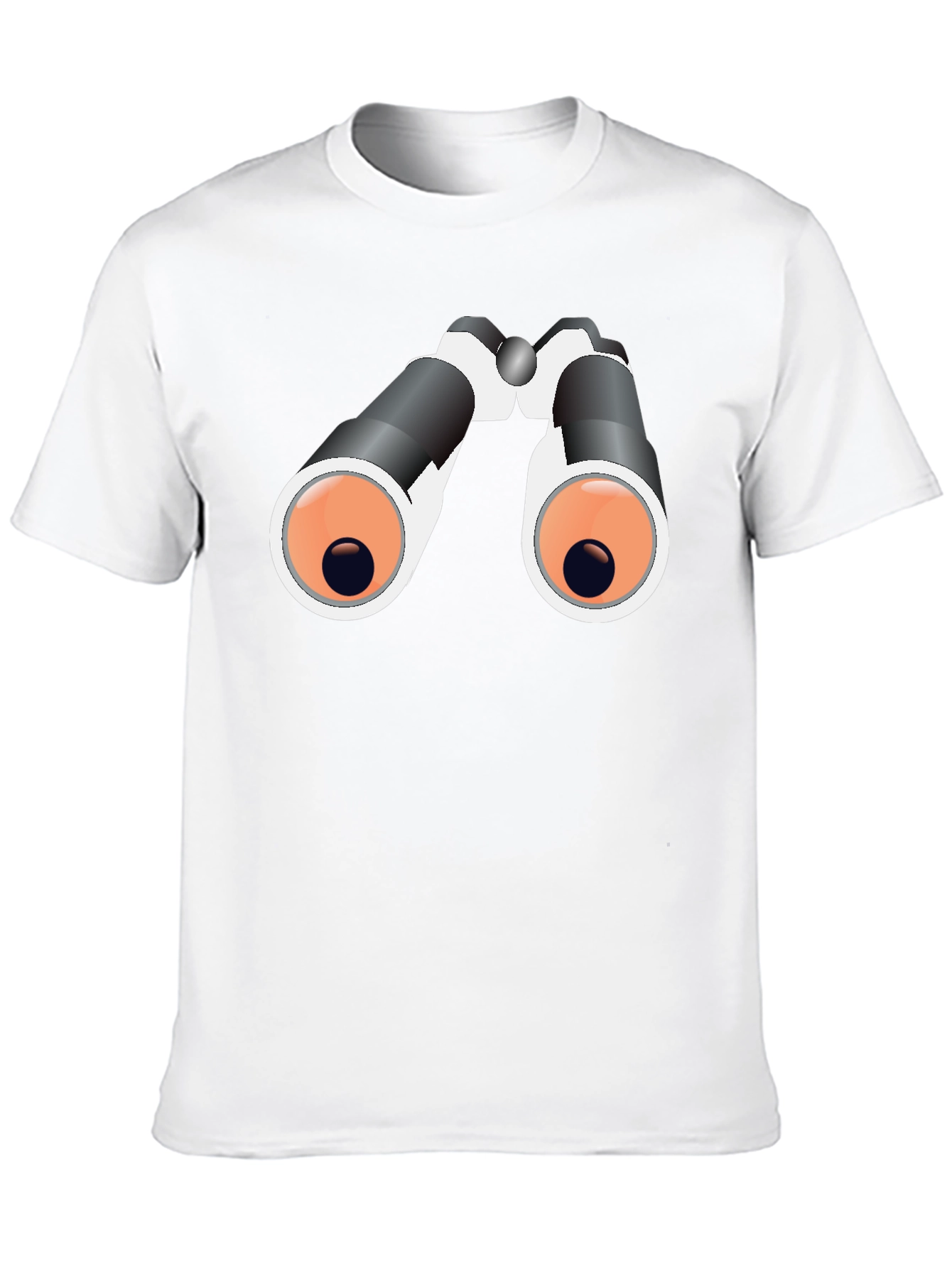 Binoculars Graphic Tee - Black Cotton T-Shirt