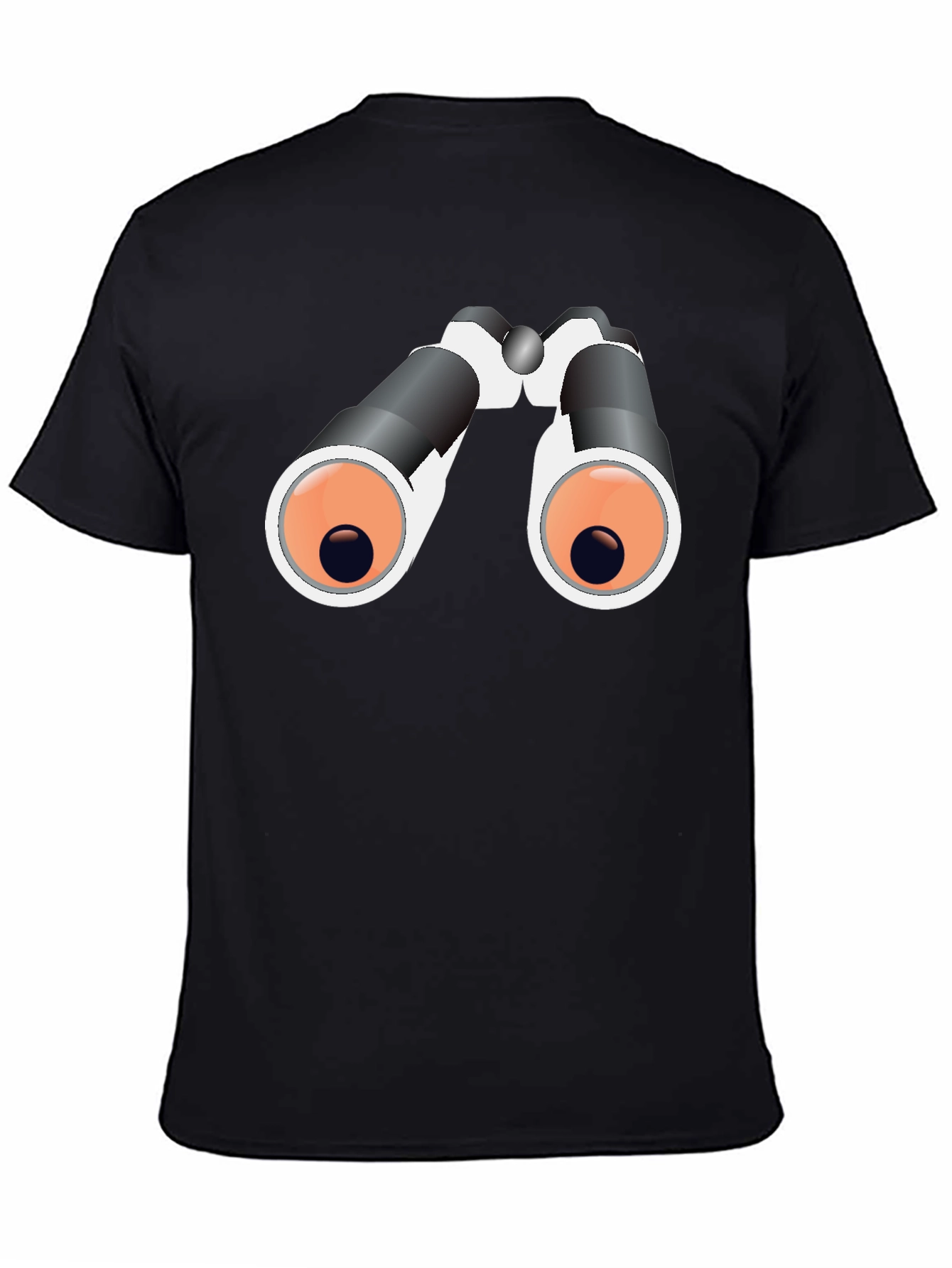 Binoculars Graphic Tee - Black Cotton T-Shirt