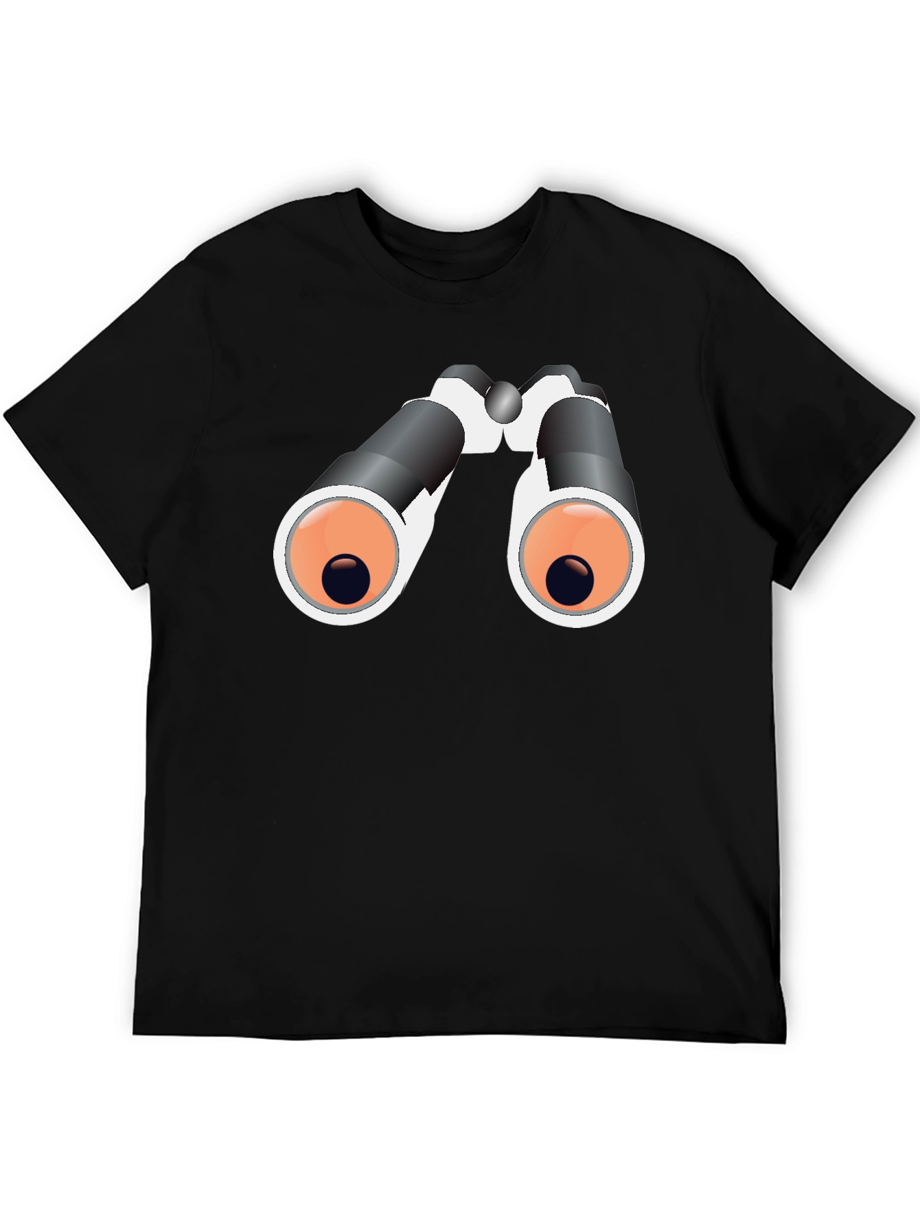 Binoculars Graphic Tee - Black Cotton T-Shirt