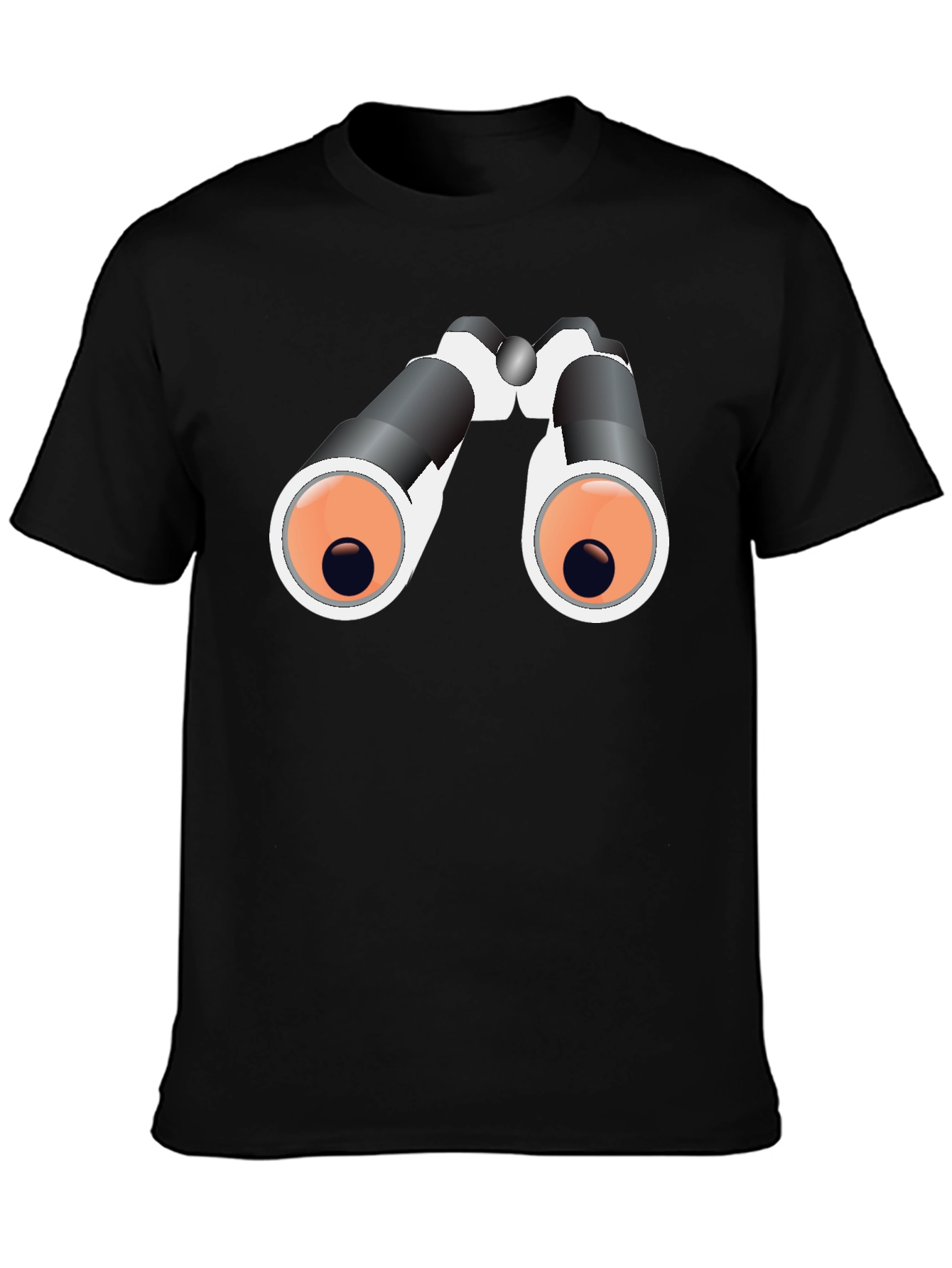 Binoculars Graphic Tee - Black Cotton T-Shirt