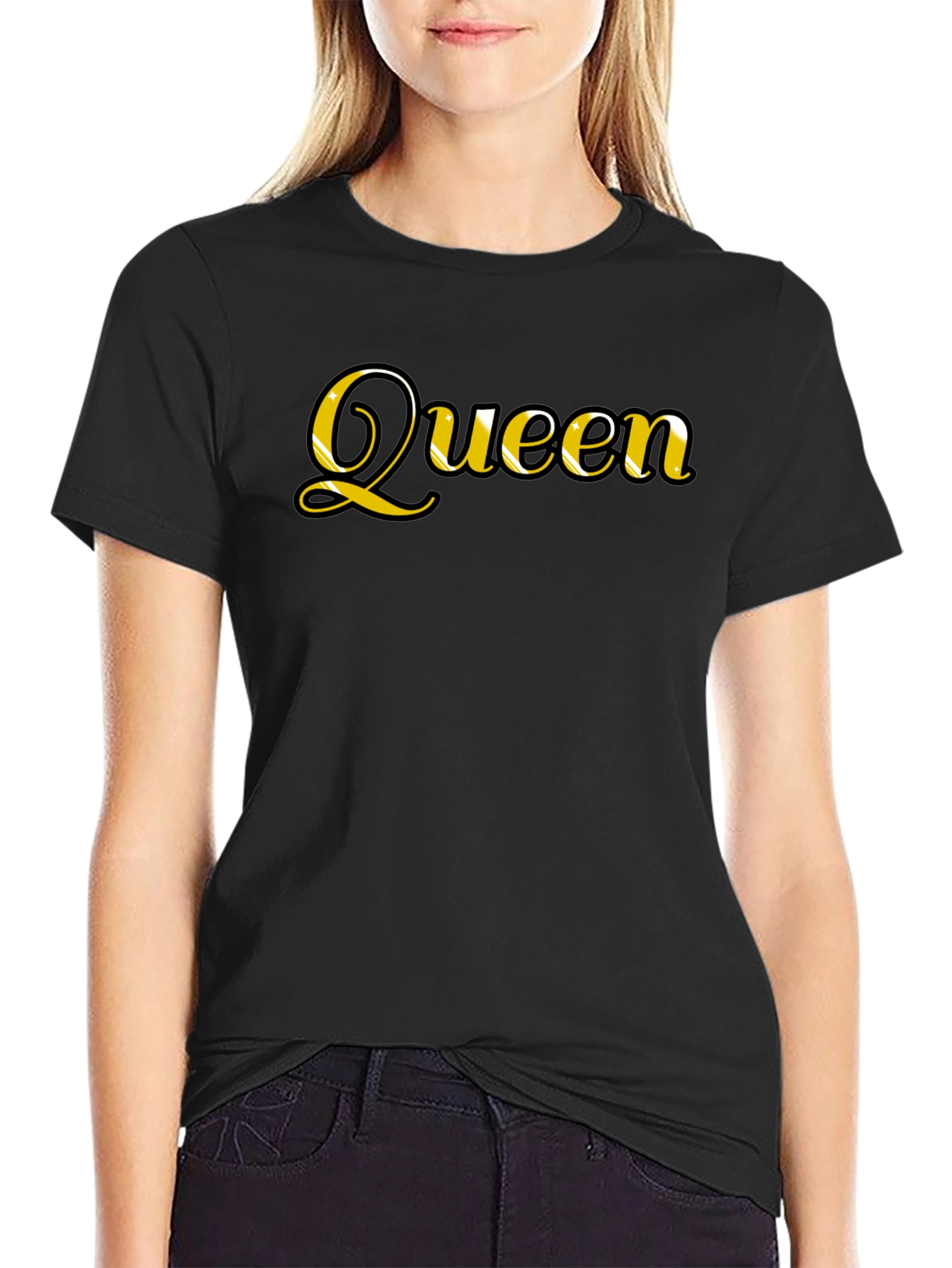 Queen Graphic Tee - Black Casual T-Shirt