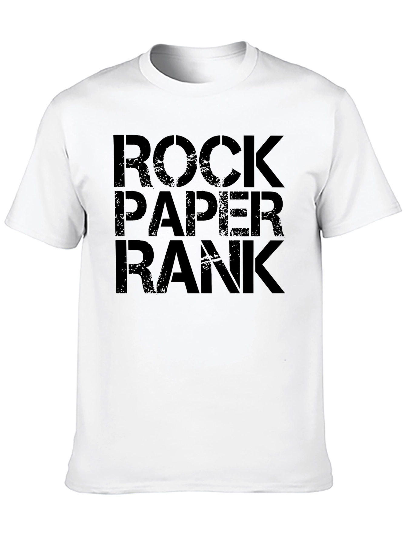 Rock Paper Rank Black Graphic Tee