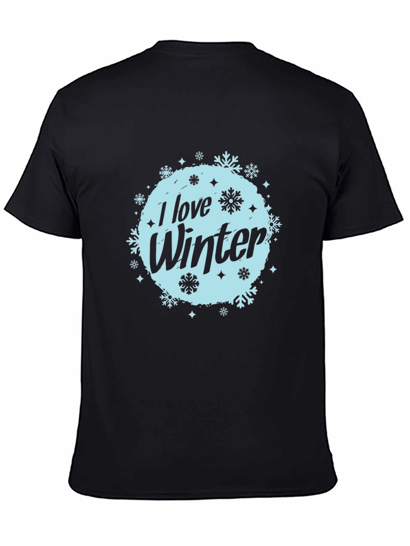 I Love Winter Graphic Tee - Mens Black T-Shirt