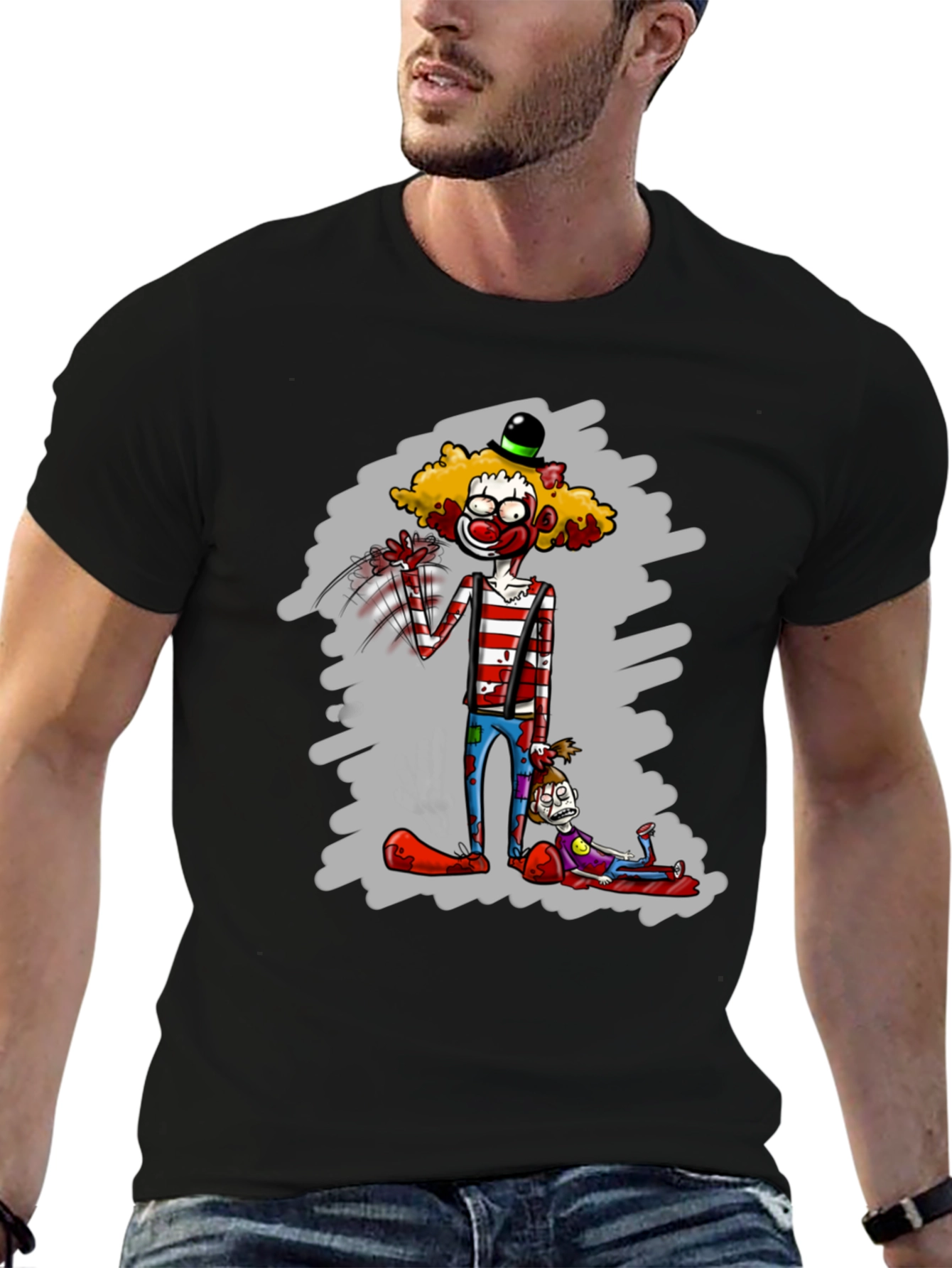Creepy Clown T-Shirt - Unique Graphic Tee