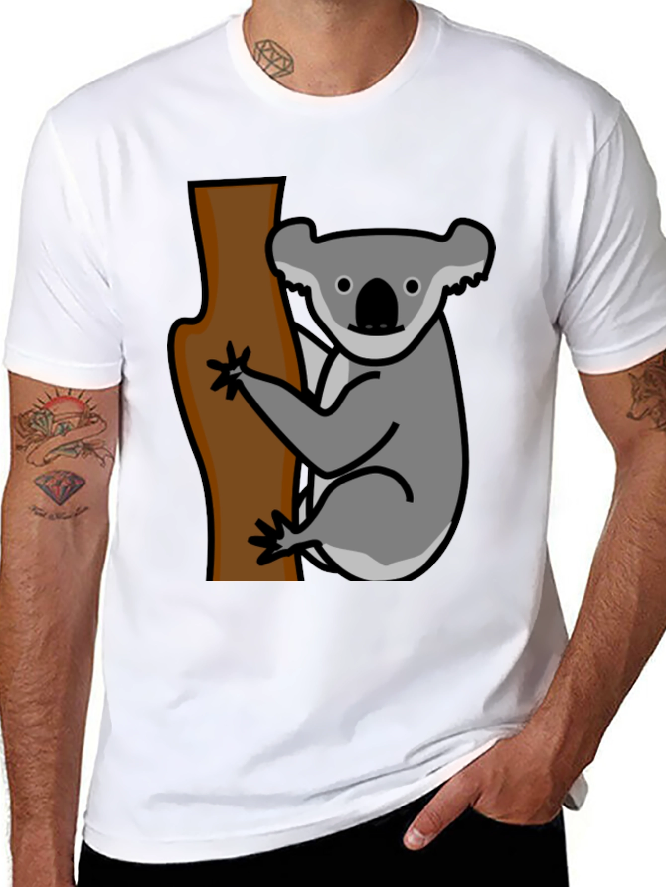 Koala Bear Tree T-Shirt - Casual Graphic Tee