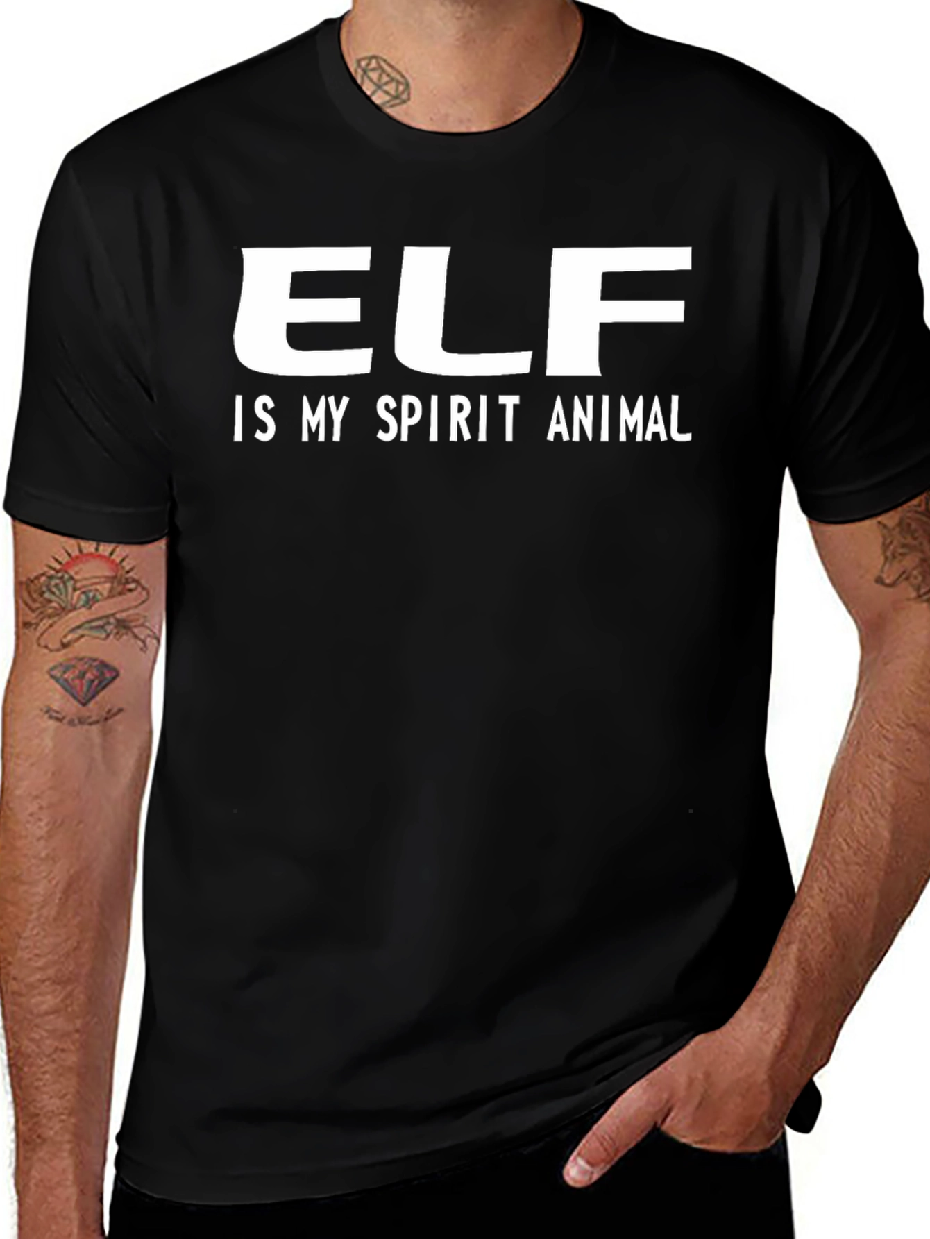 Elf Is My Spirit Animal - Novelty T-Shirt