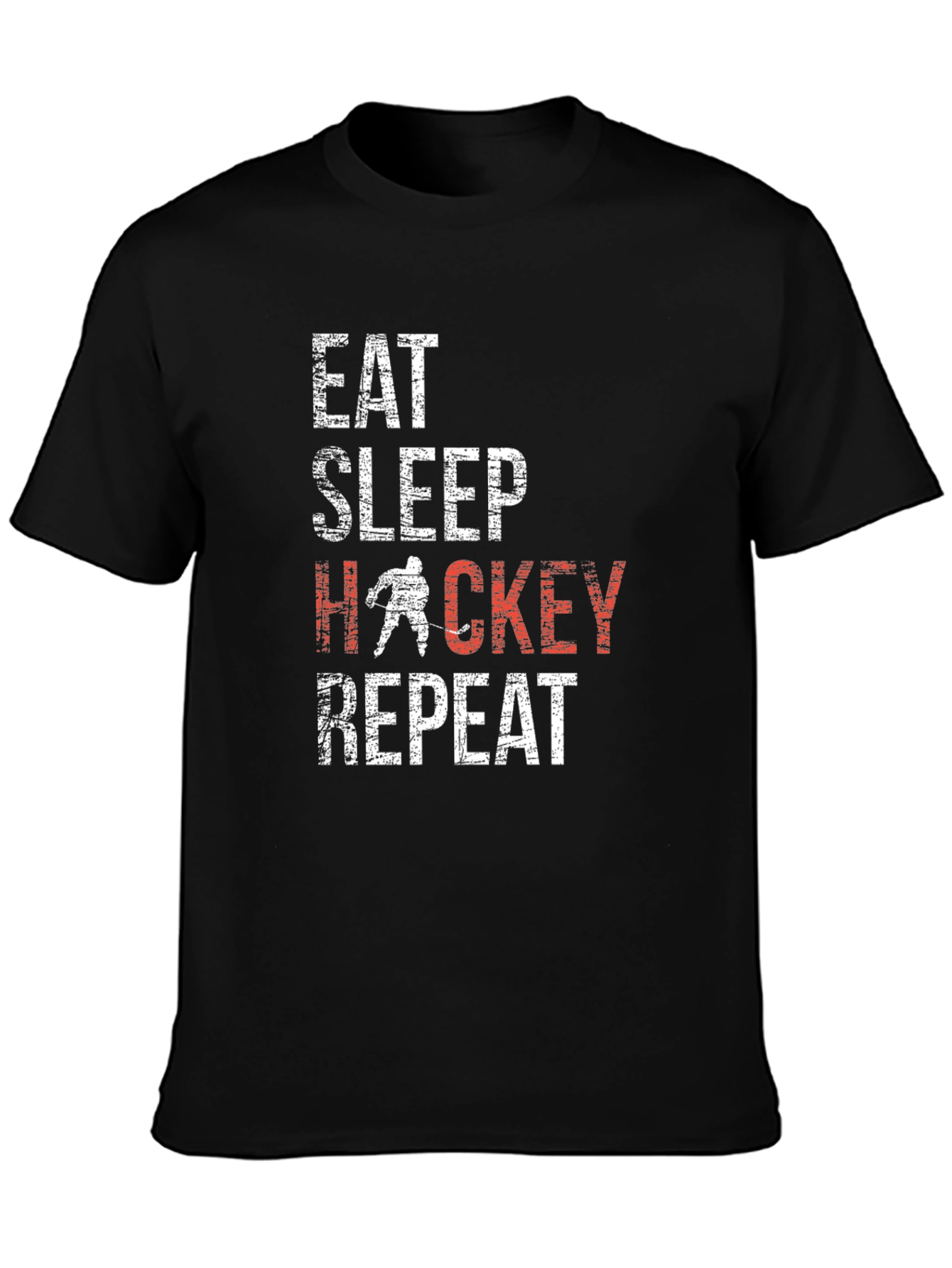 Eat Sleep Hockey Repeat Graphic Tee