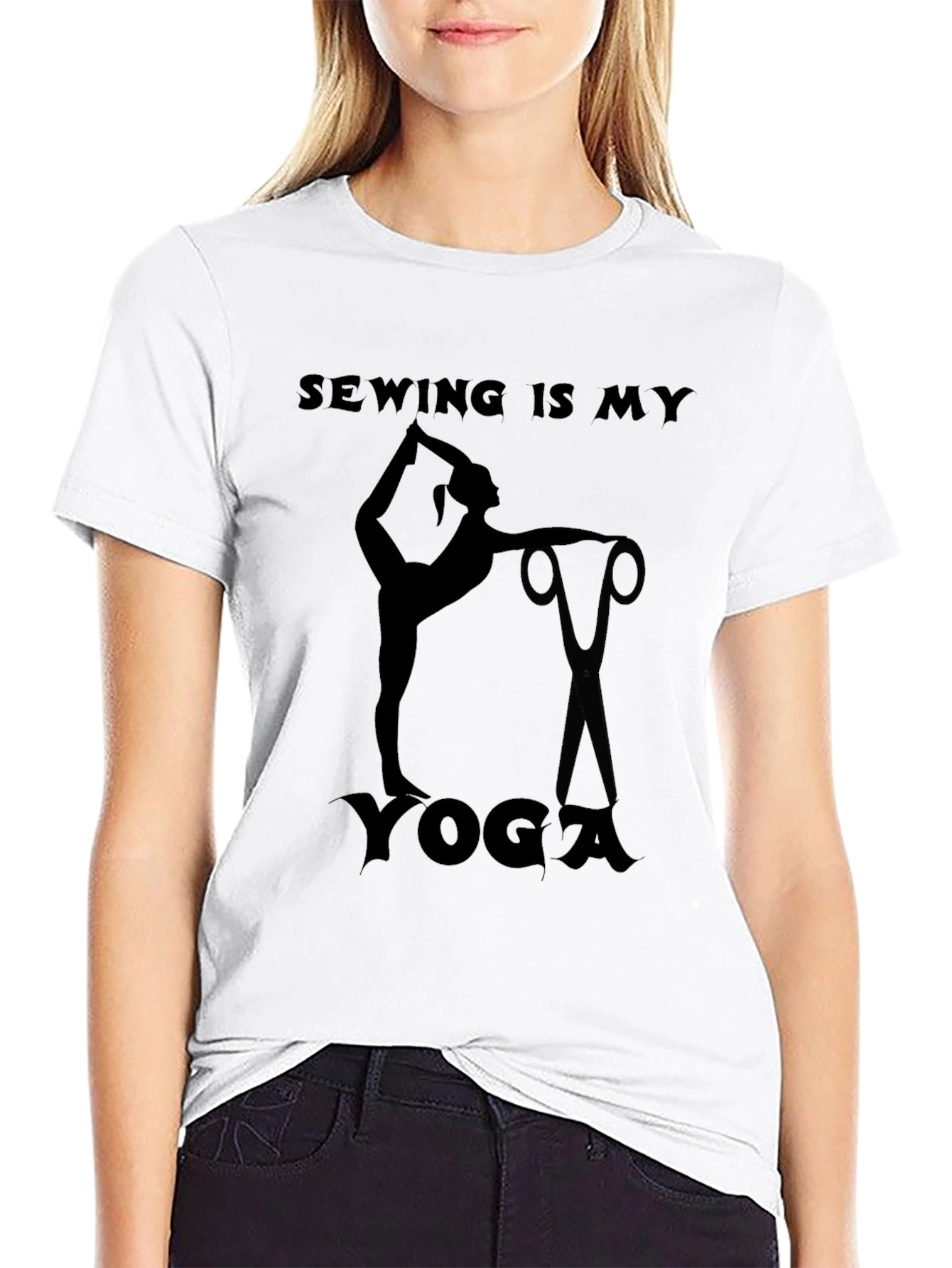 Sewing is My Yoga Graphic T-Shirt