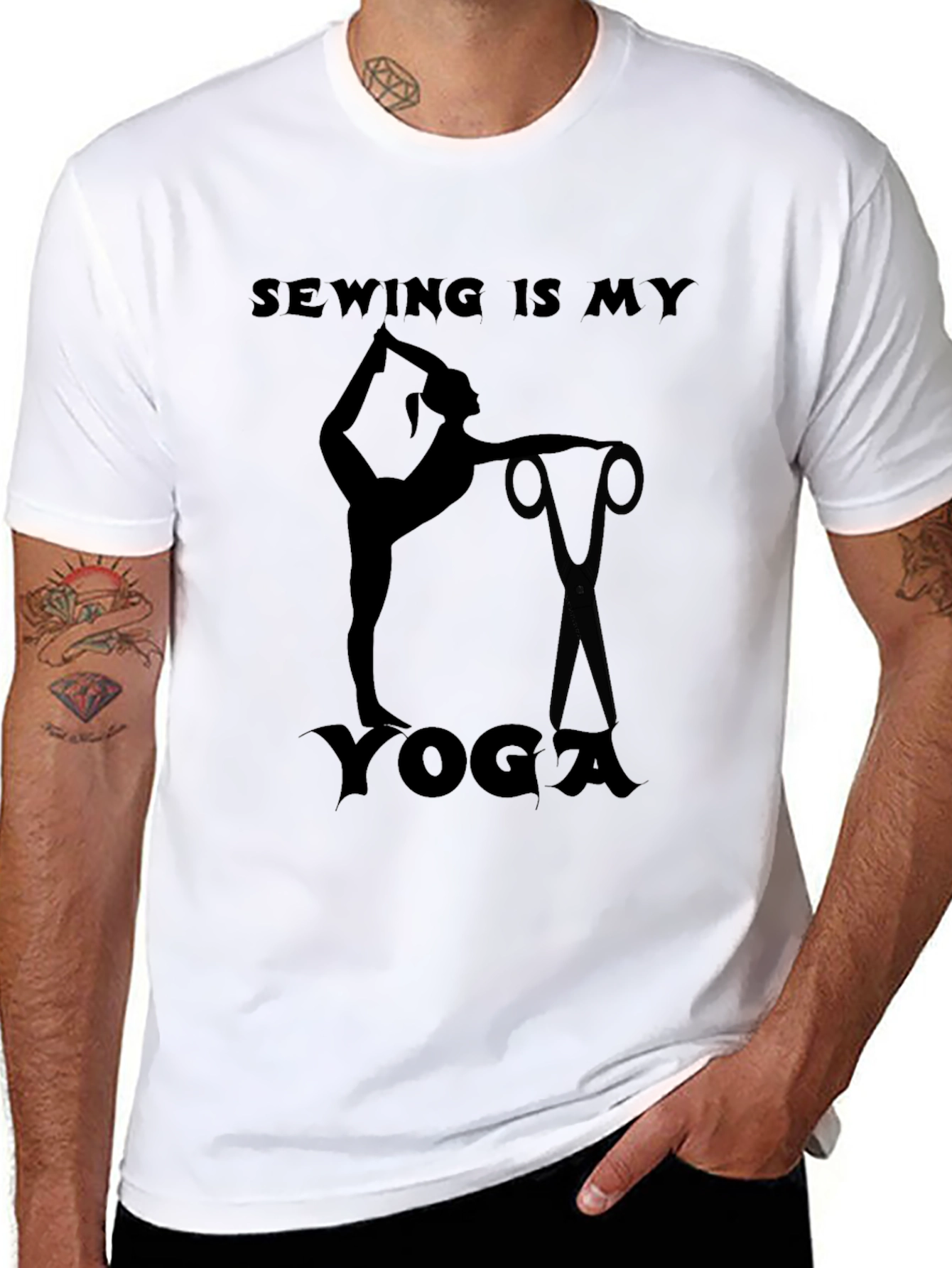 Sewing is My Yoga Graphic T-Shirt