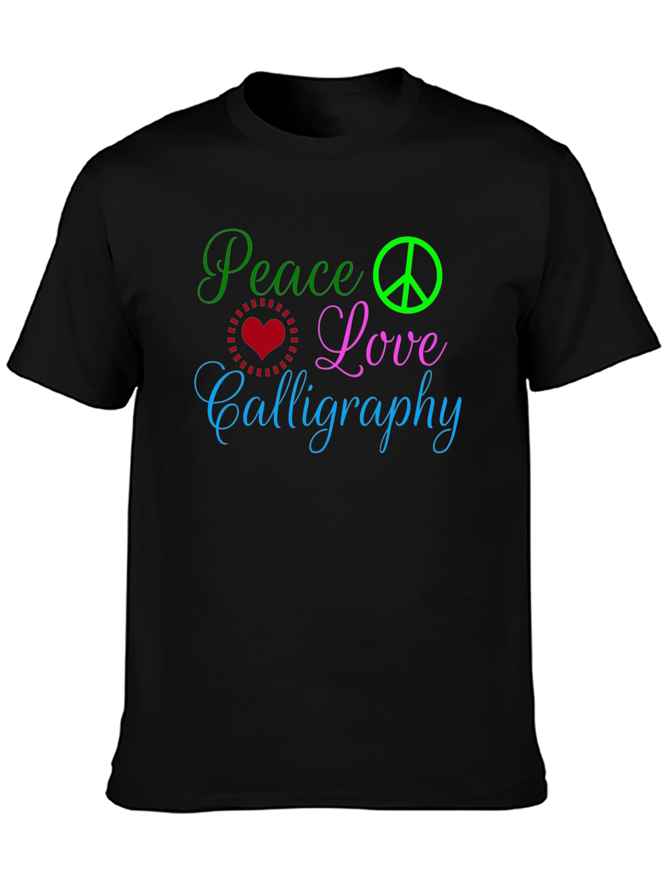 Peace Love Calligraphy T-Shirt
