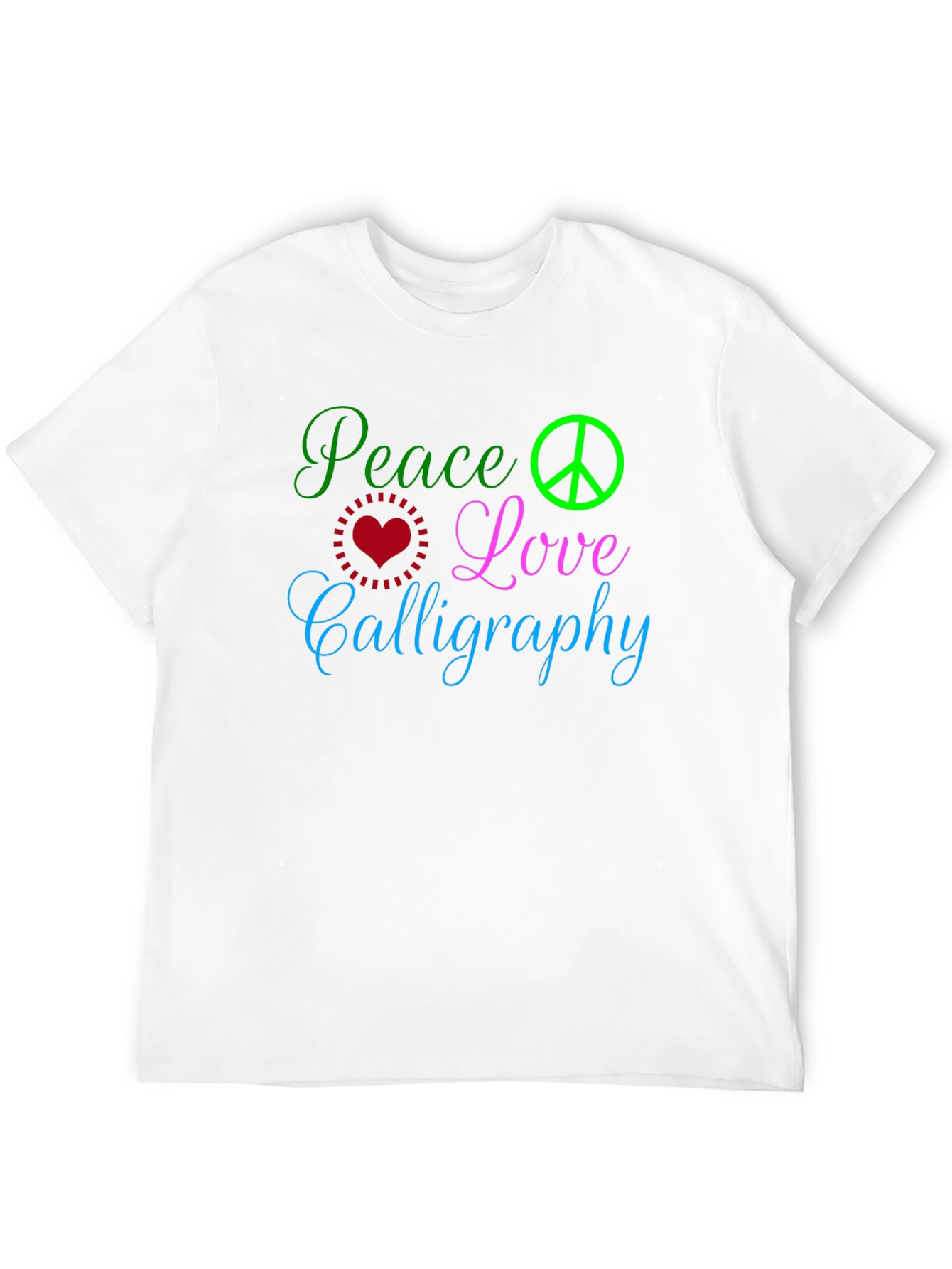 Peace Love Calligraphy T-Shirt