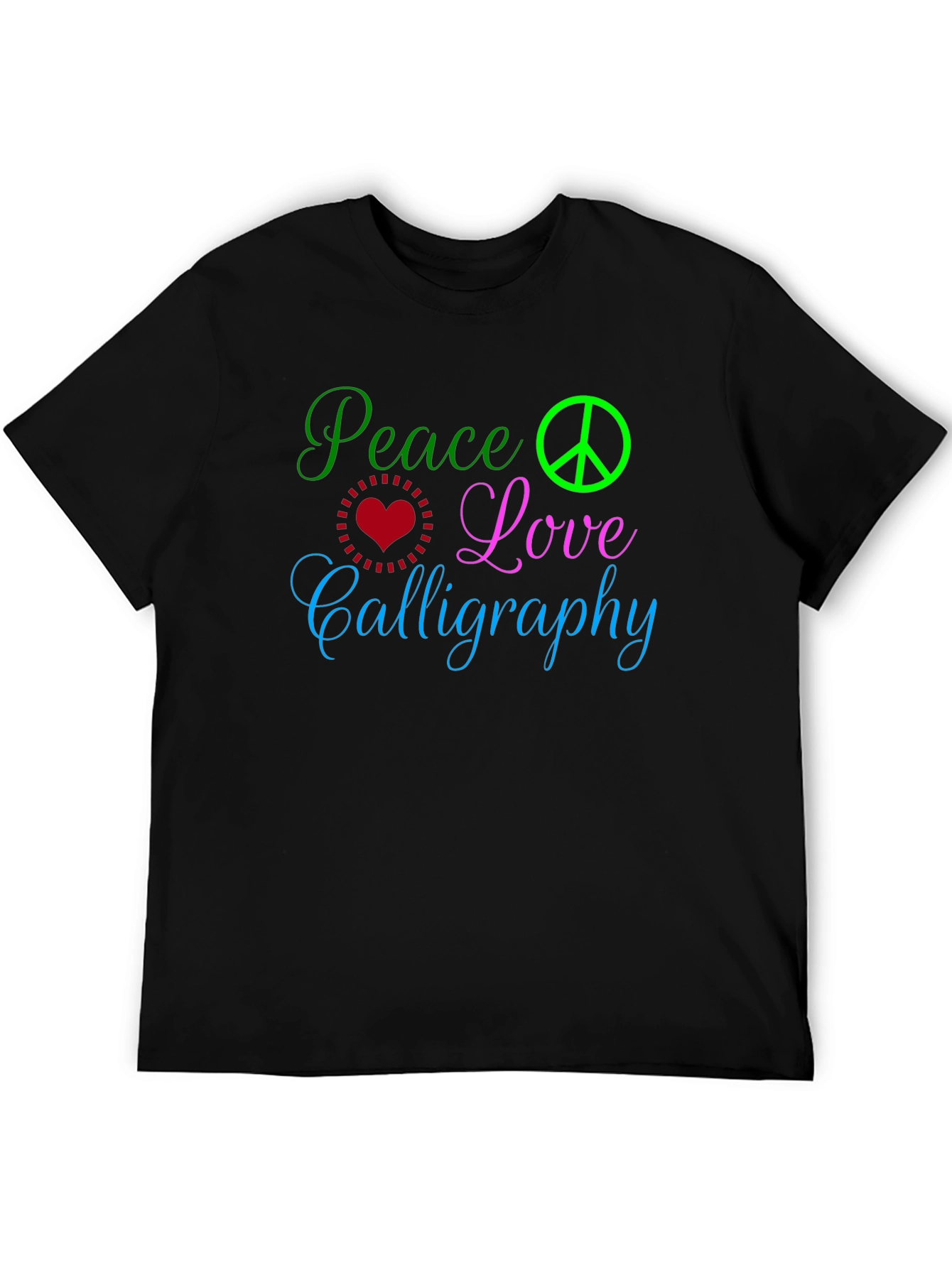 Peace Love Calligraphy T-Shirt