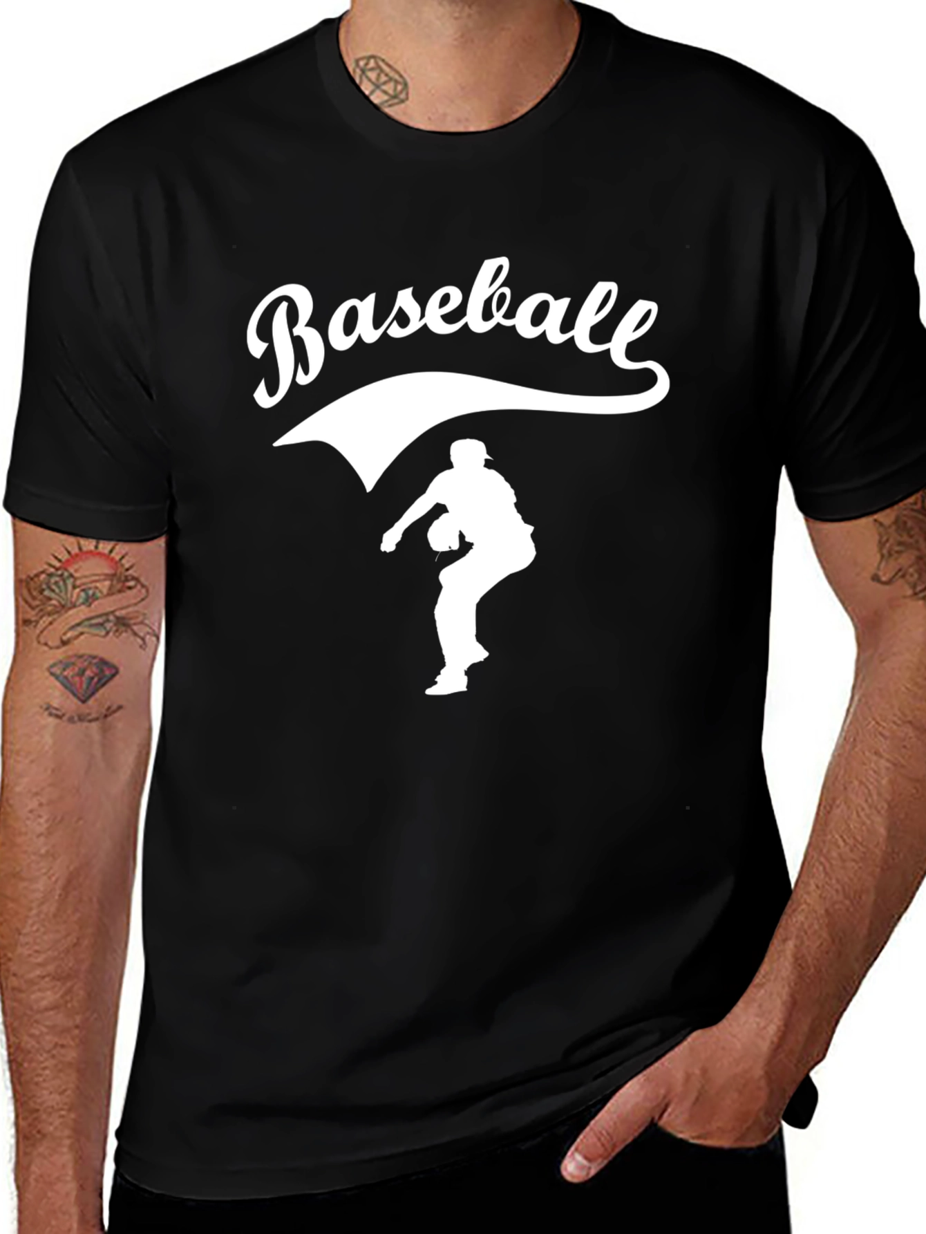Baseball Pitcher Graphic T-Shirt - Classic Tee