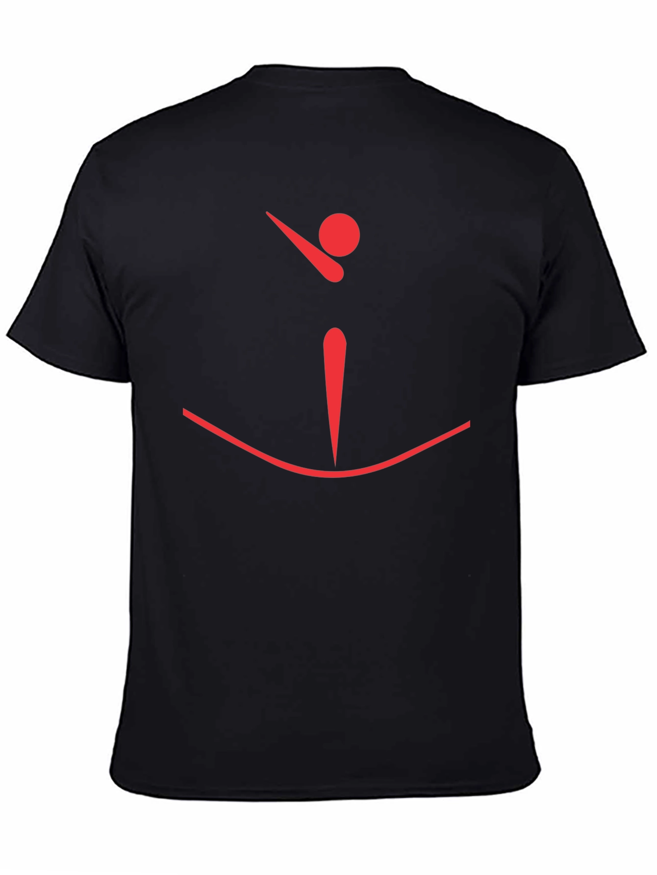 Balance Act T-Shirt - Minimalist Red Design