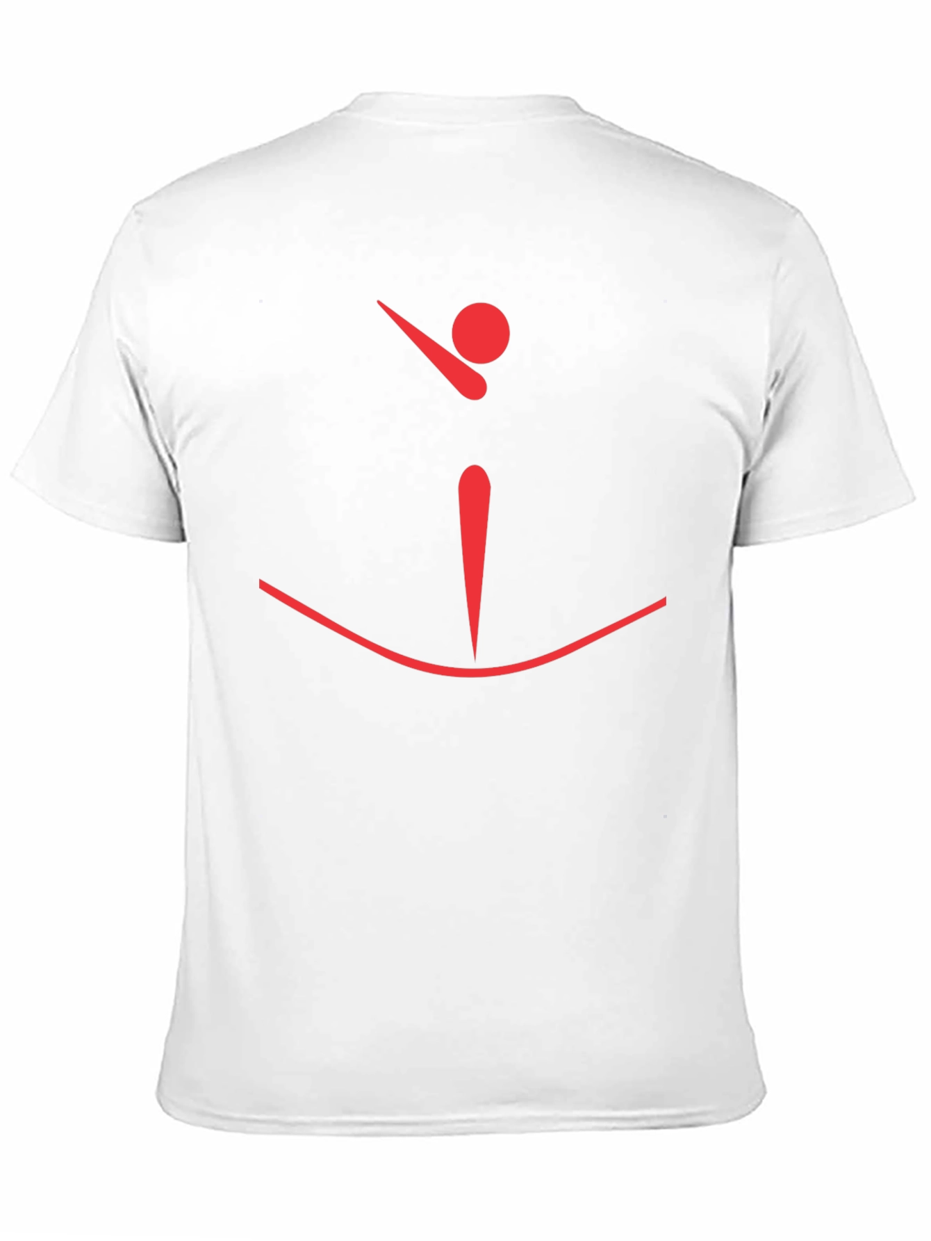 Balance Act T-Shirt - Minimalist Red Design