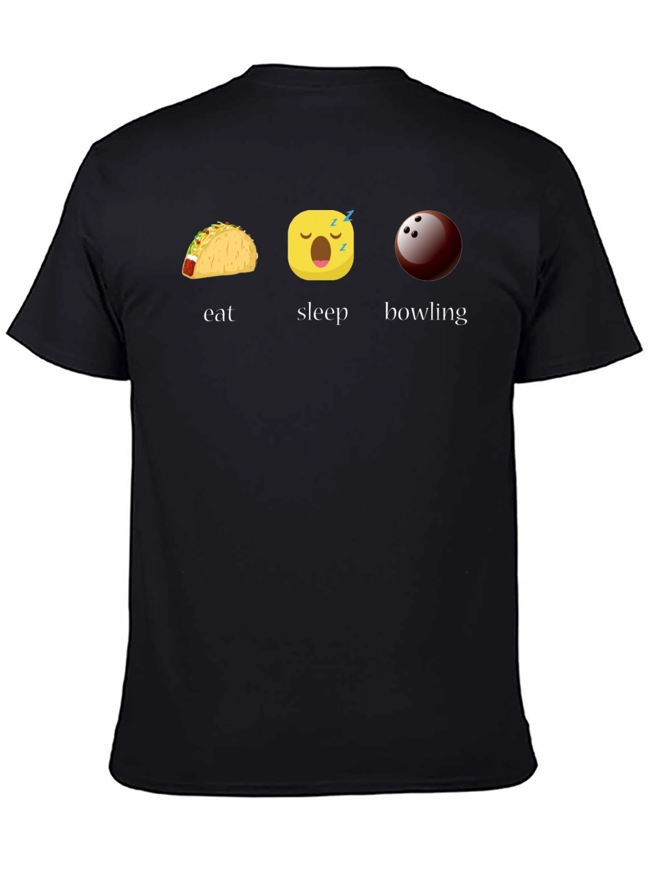 Eat Sleep Bowling Graphic Tee - Black T-Shirt