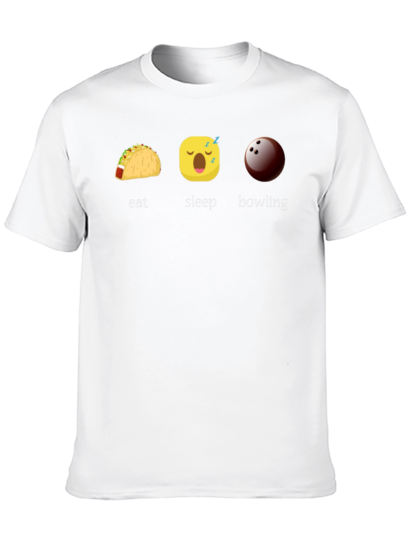 Eat Sleep Bowling Graphic Tee - Black T-Shirt