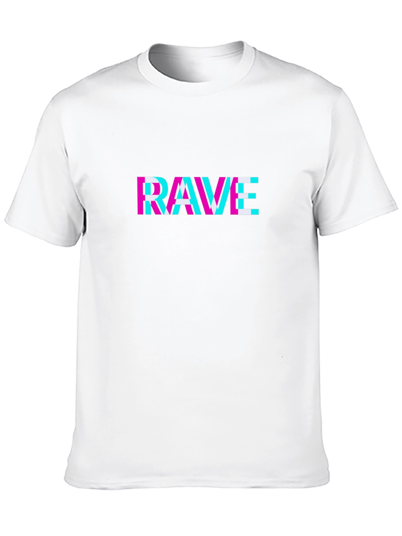 Rave Glitch T-Shirt - Black Cotton Tee