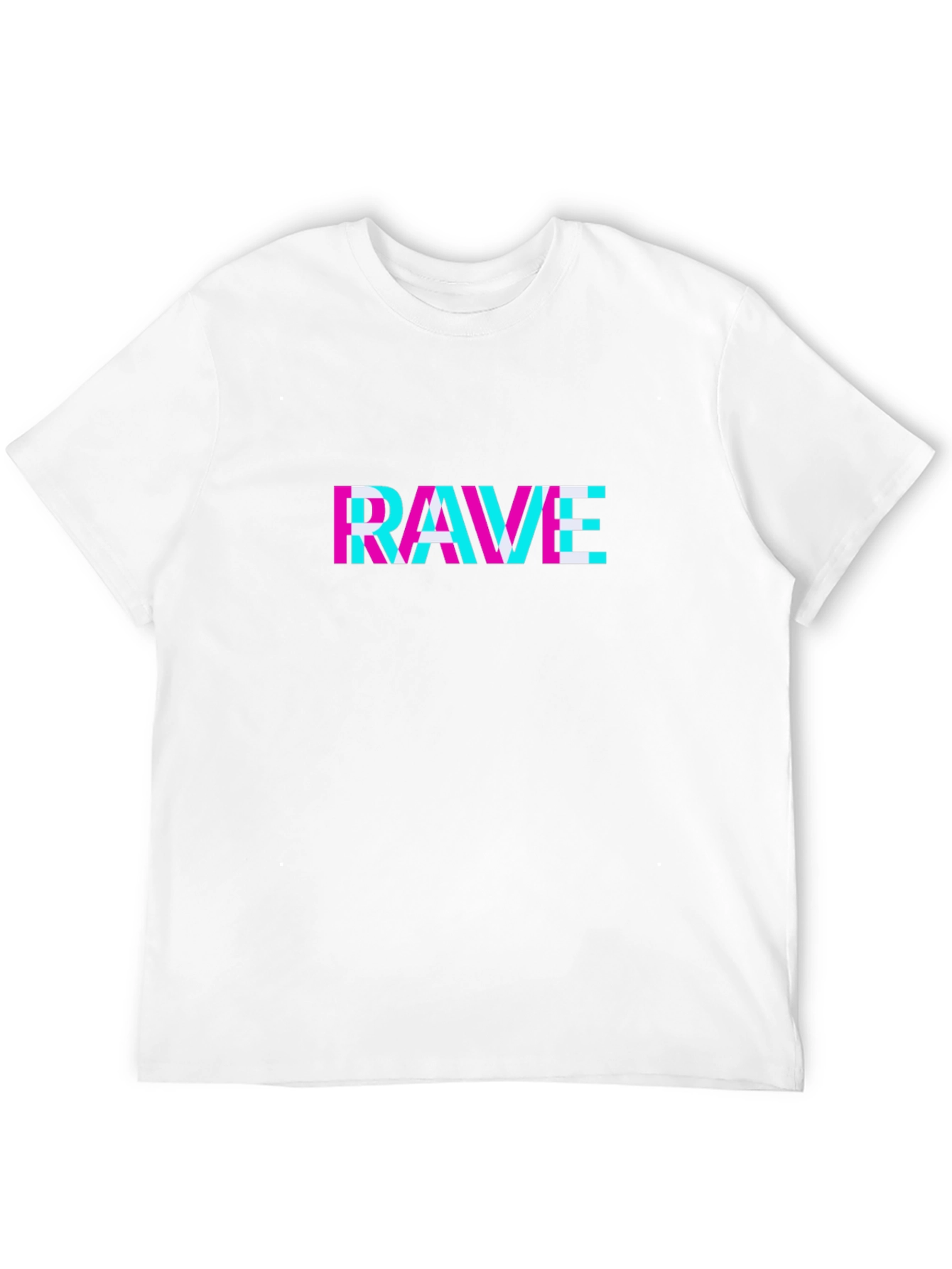 Rave Glitch T-Shirt - Black Cotton Tee
