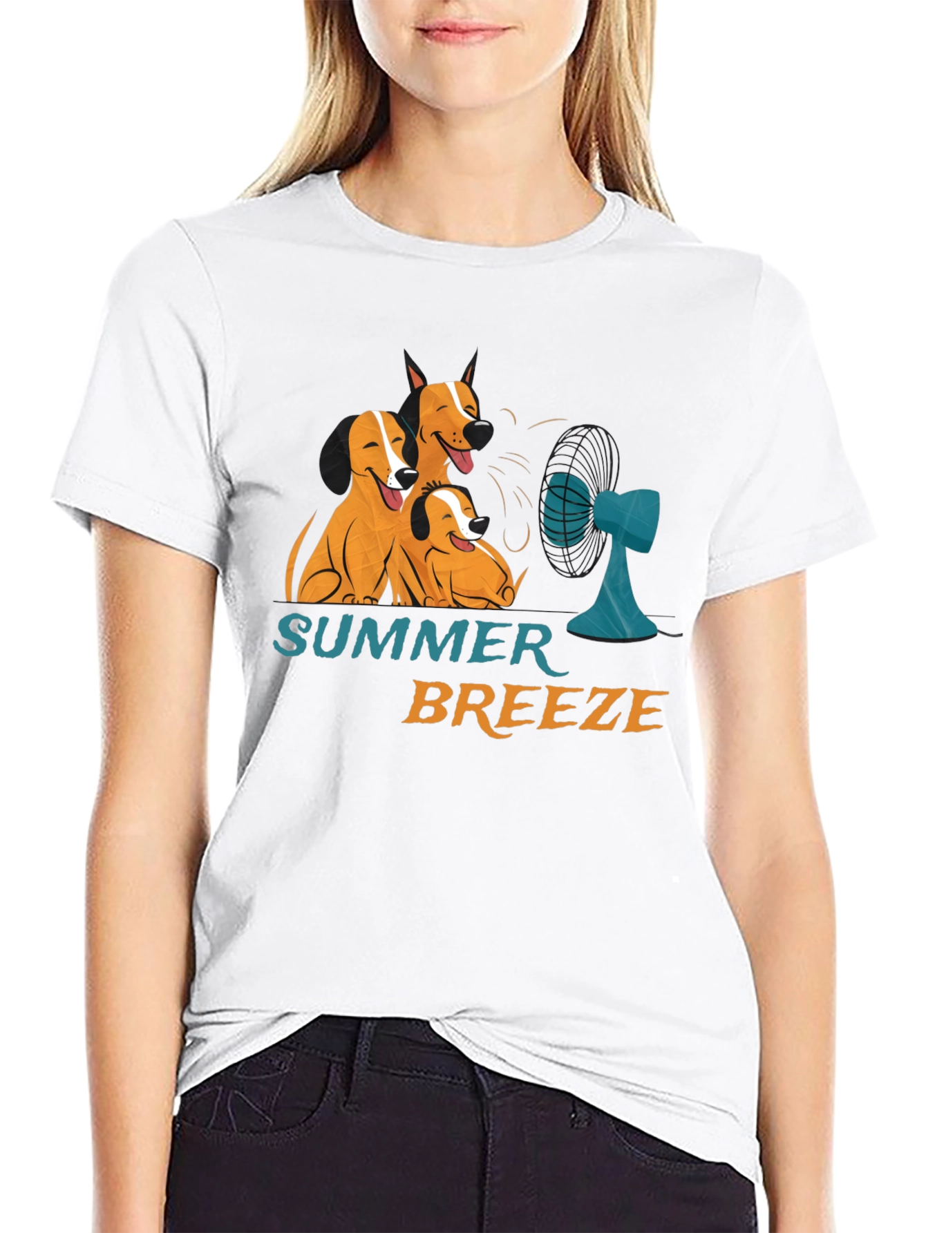 Summer Breeze Dog Graphic T-Shirt