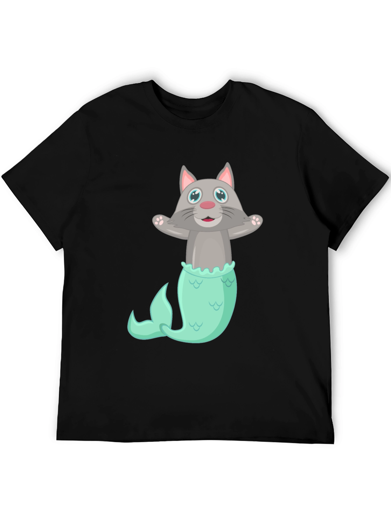 Cat Mermaid T-Shirt - Funny Graphic Tee