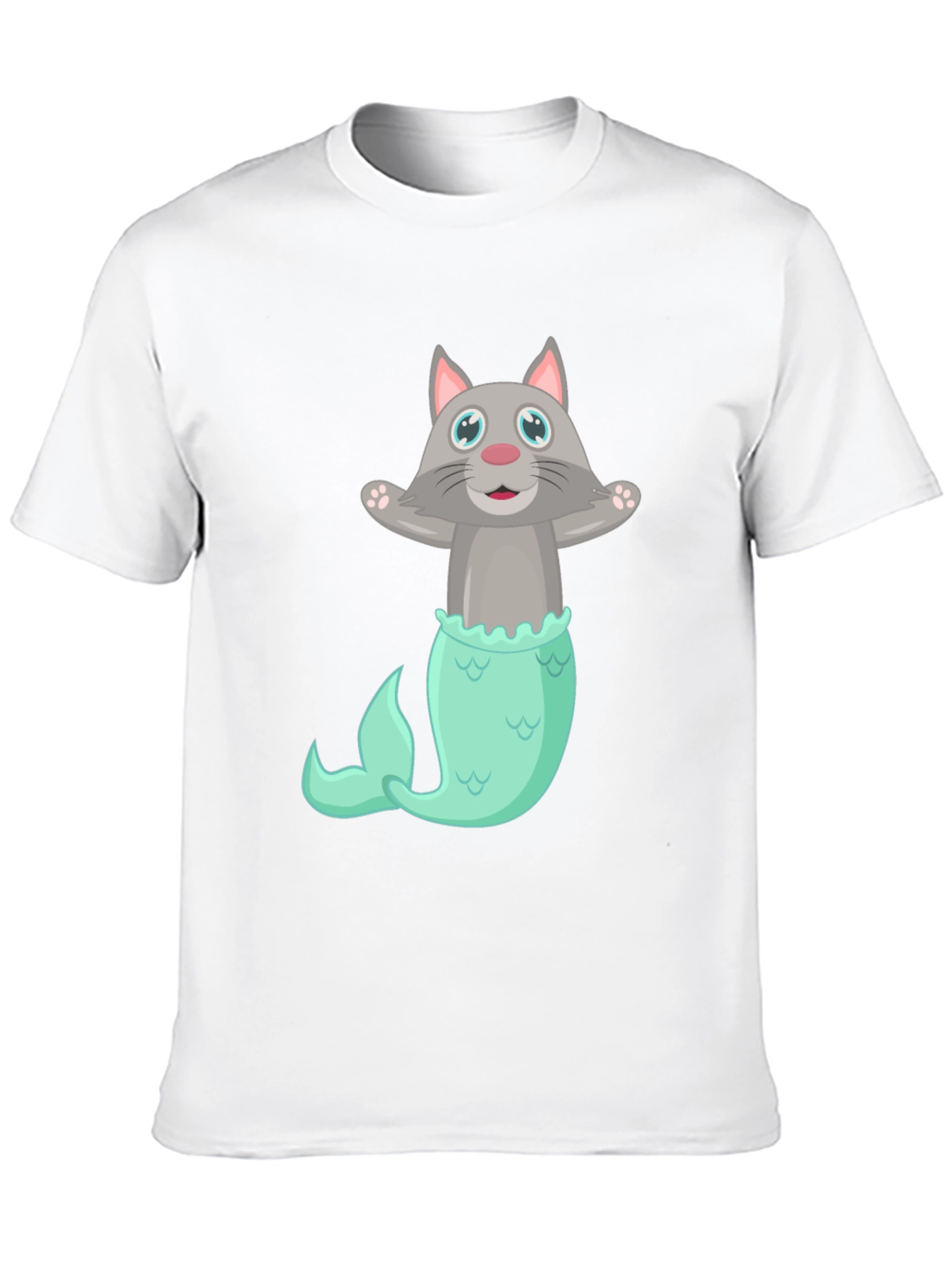 Cat Mermaid T-Shirt - Funny Graphic Tee