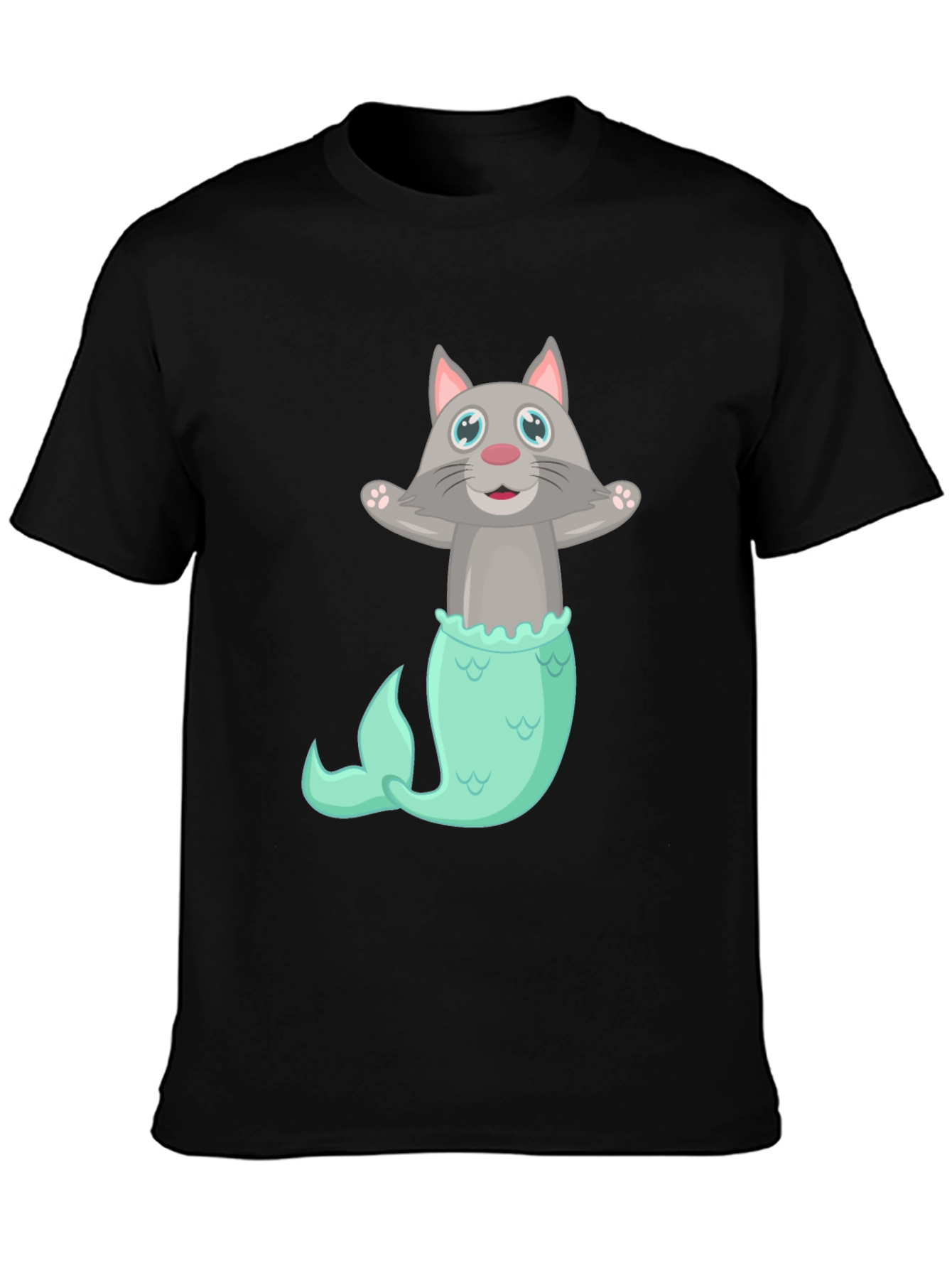 Cat Mermaid T-Shirt - Funny Graphic Tee