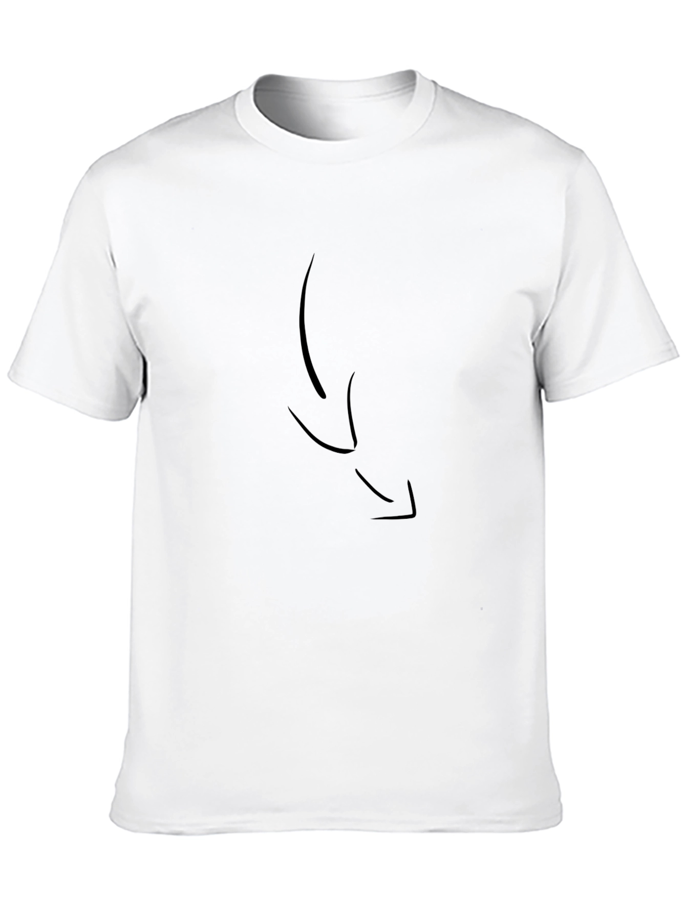 Mens Black Graphic Tee with Arrow Design