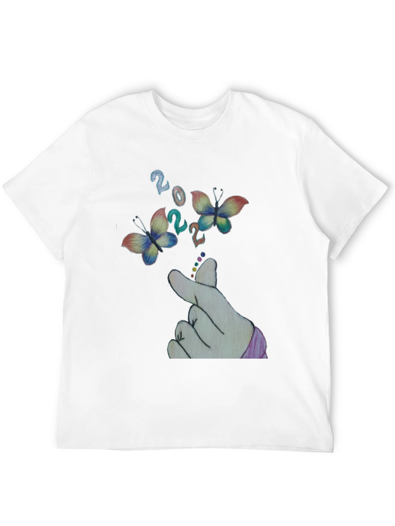 Butterfly & Finger Heart T-Shirt