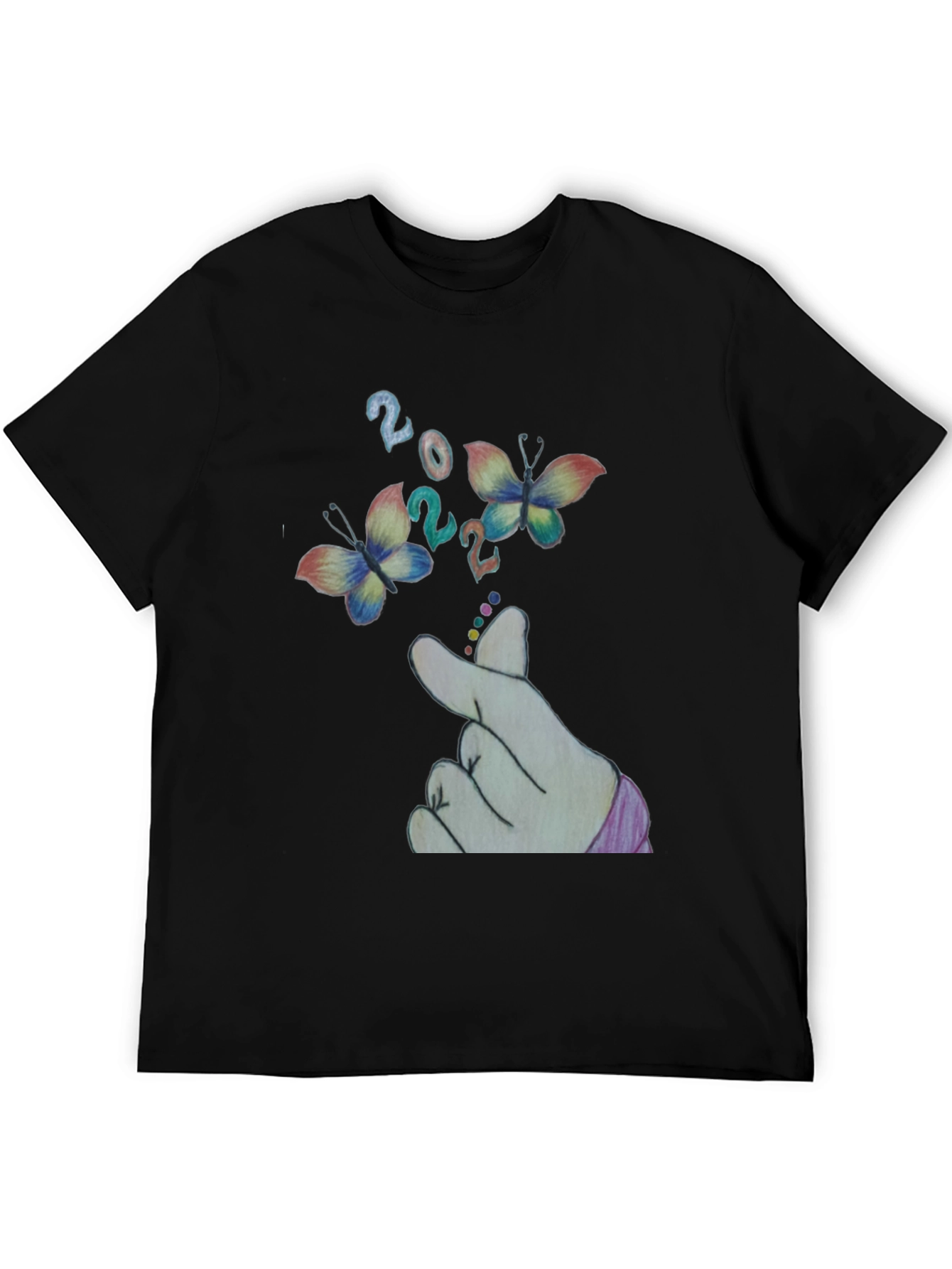 Butterfly & Finger Heart T-Shirt