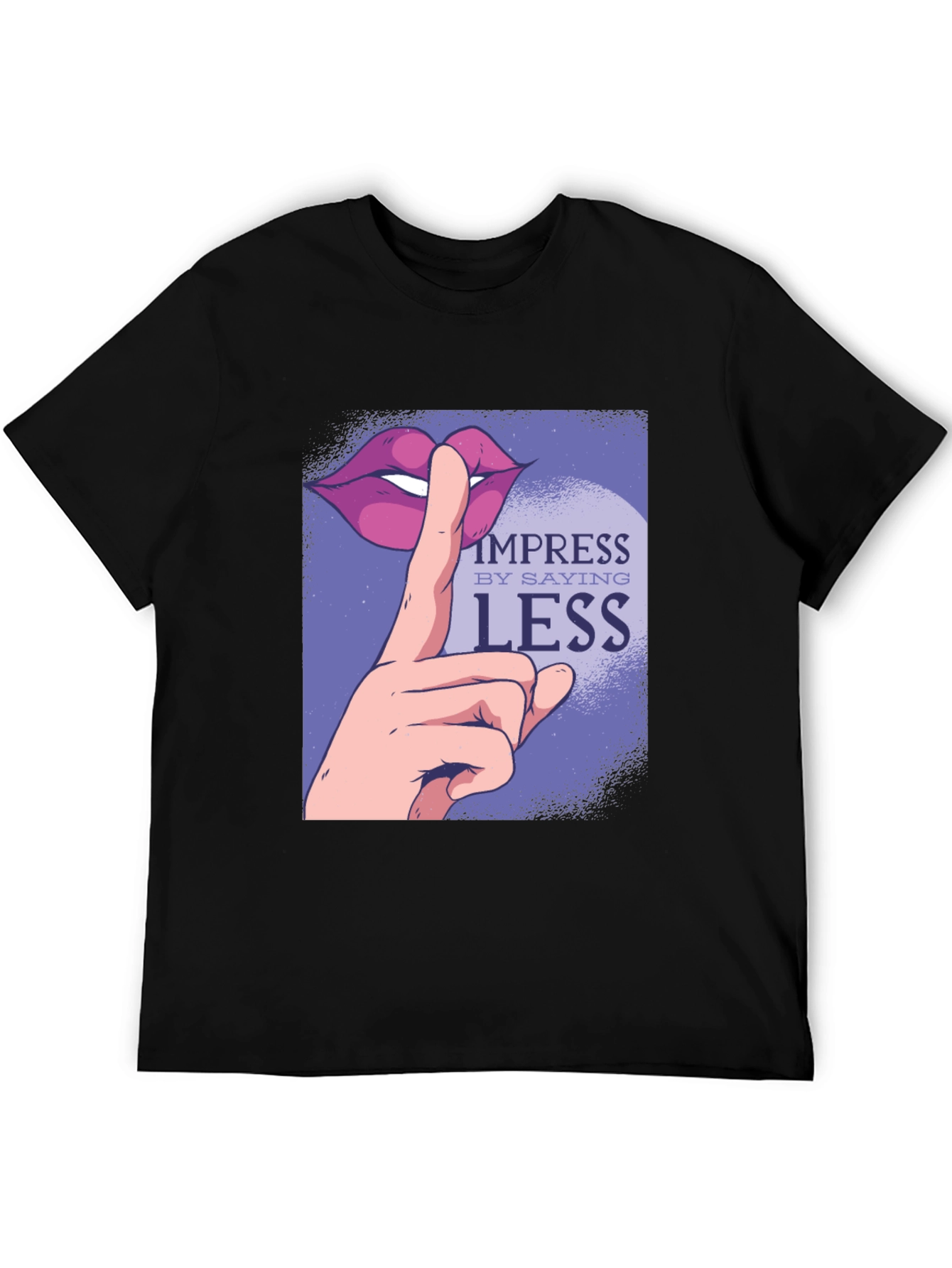 Impress By Saying Less Graphic Tee - Black