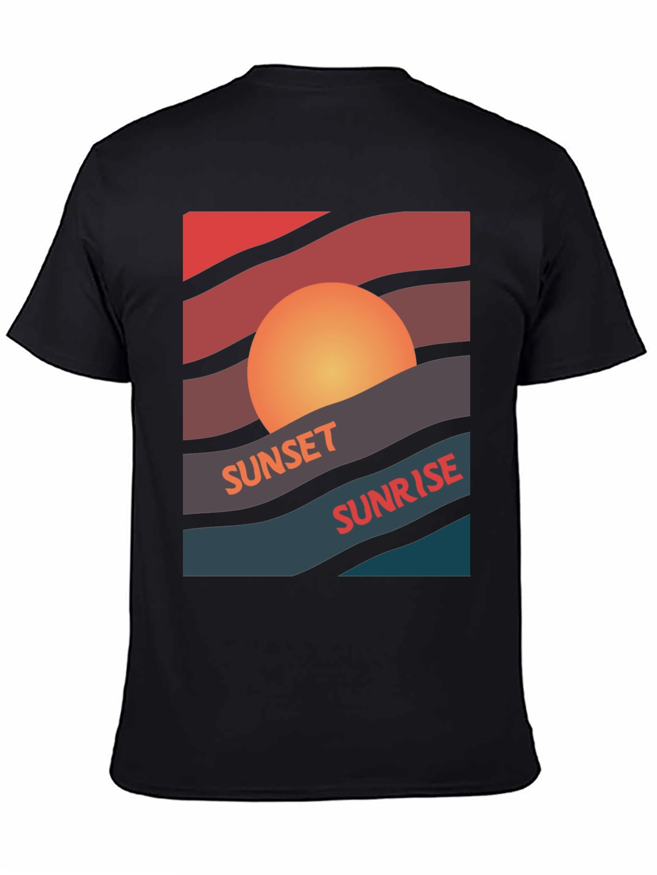 Sunset Sunrise Graphic Tee - Retro Style