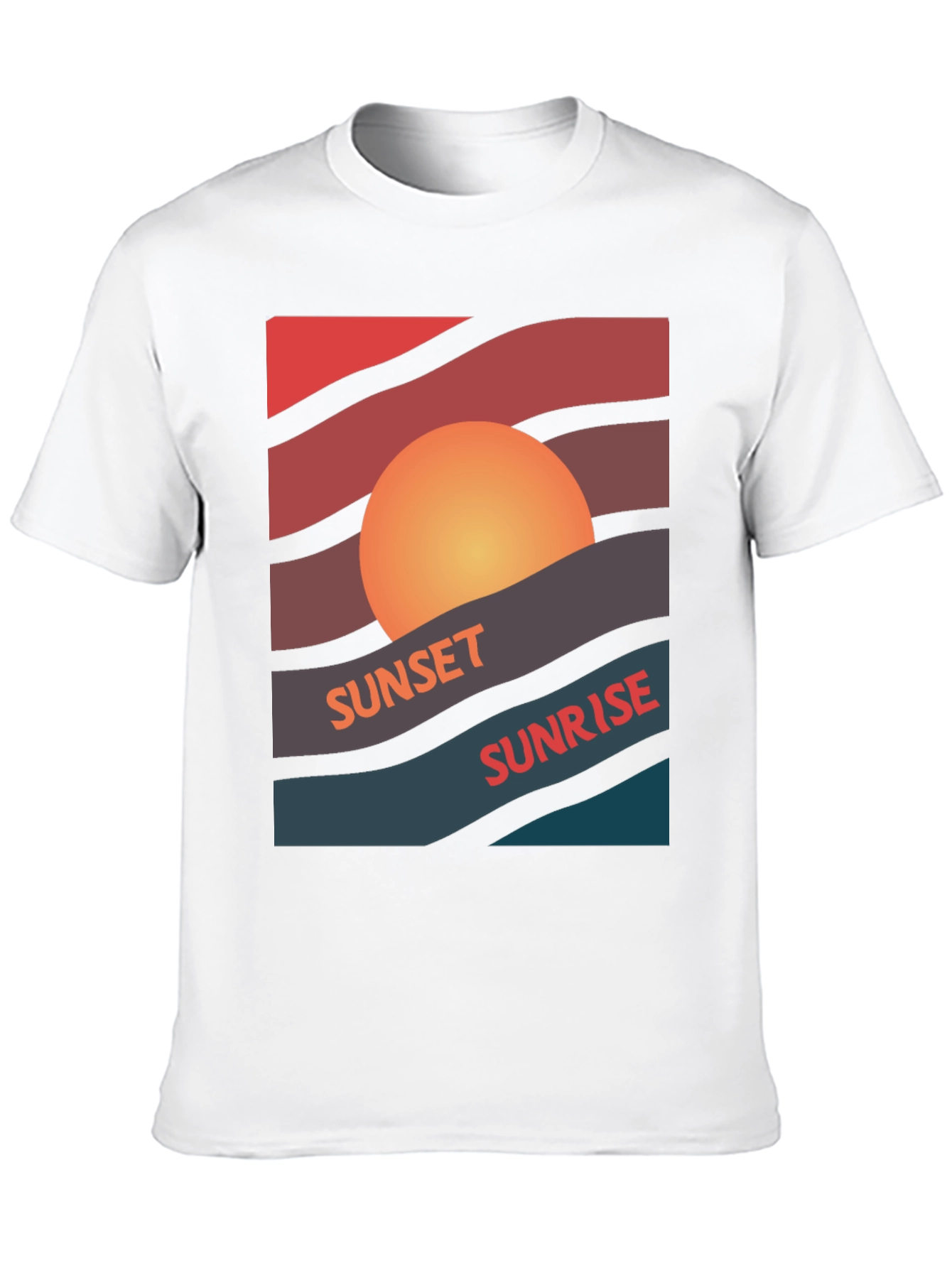 Sunset Sunrise Graphic Tee - Retro Style