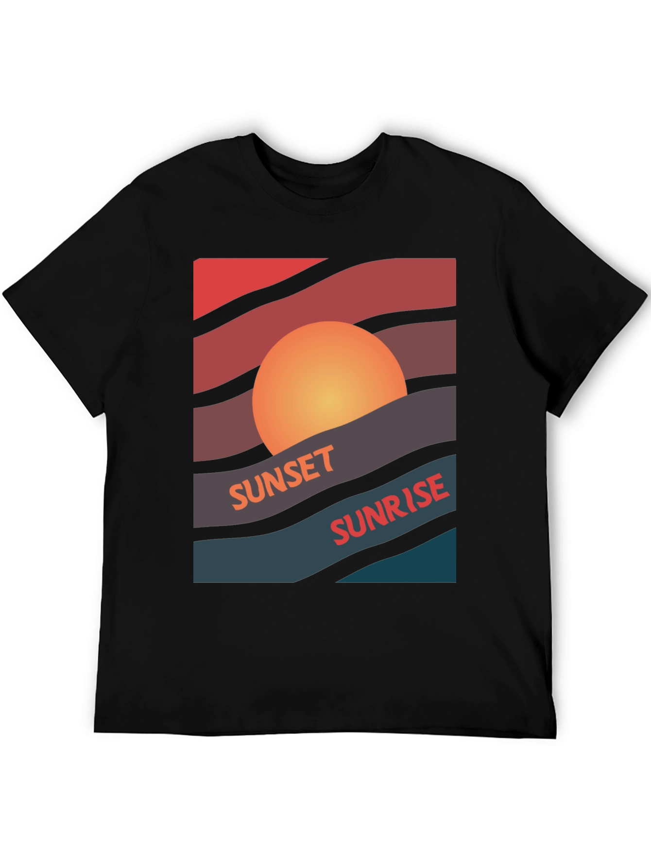 Sunset Sunrise Graphic Tee - Retro Style