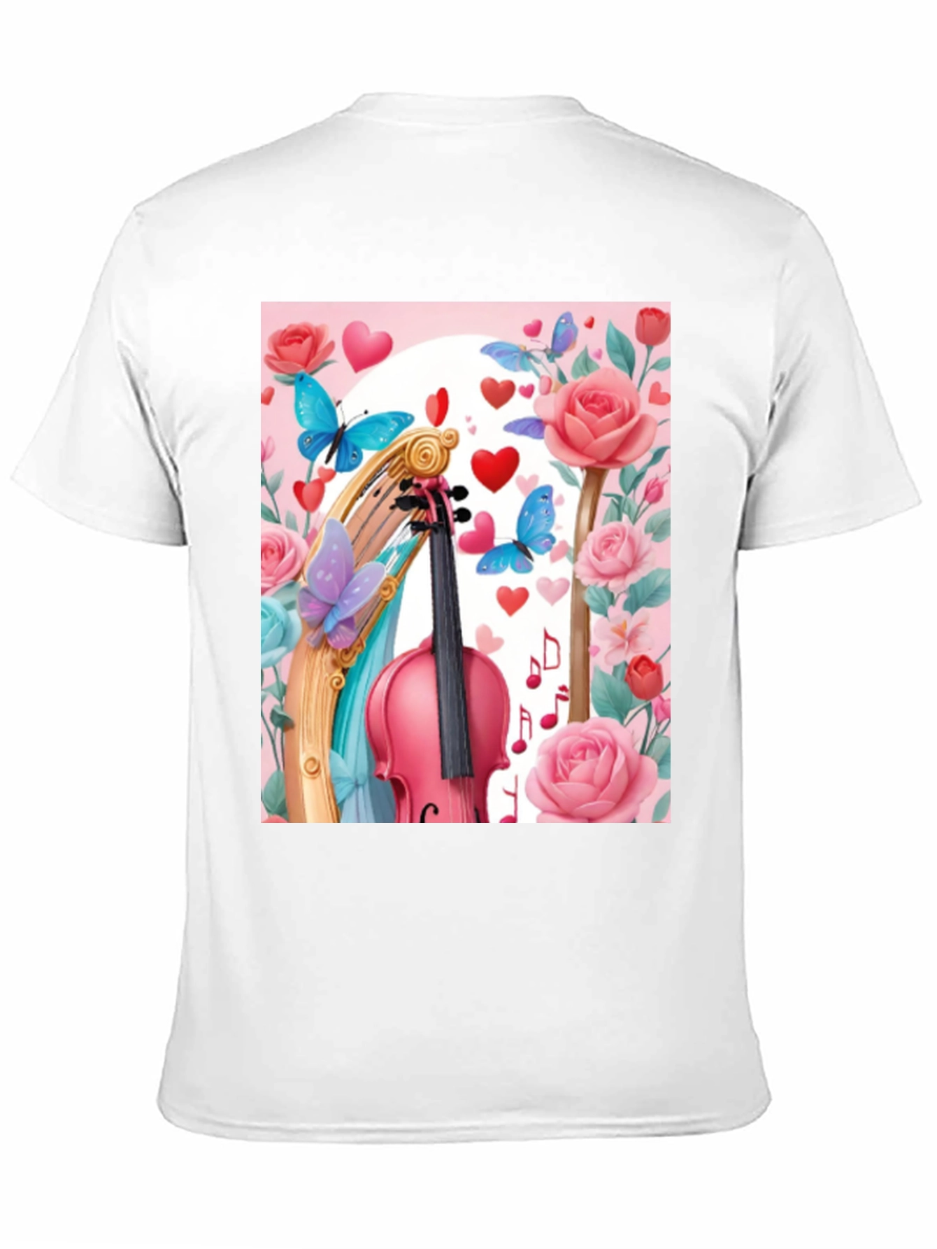 Floral Violin Graphic Tee