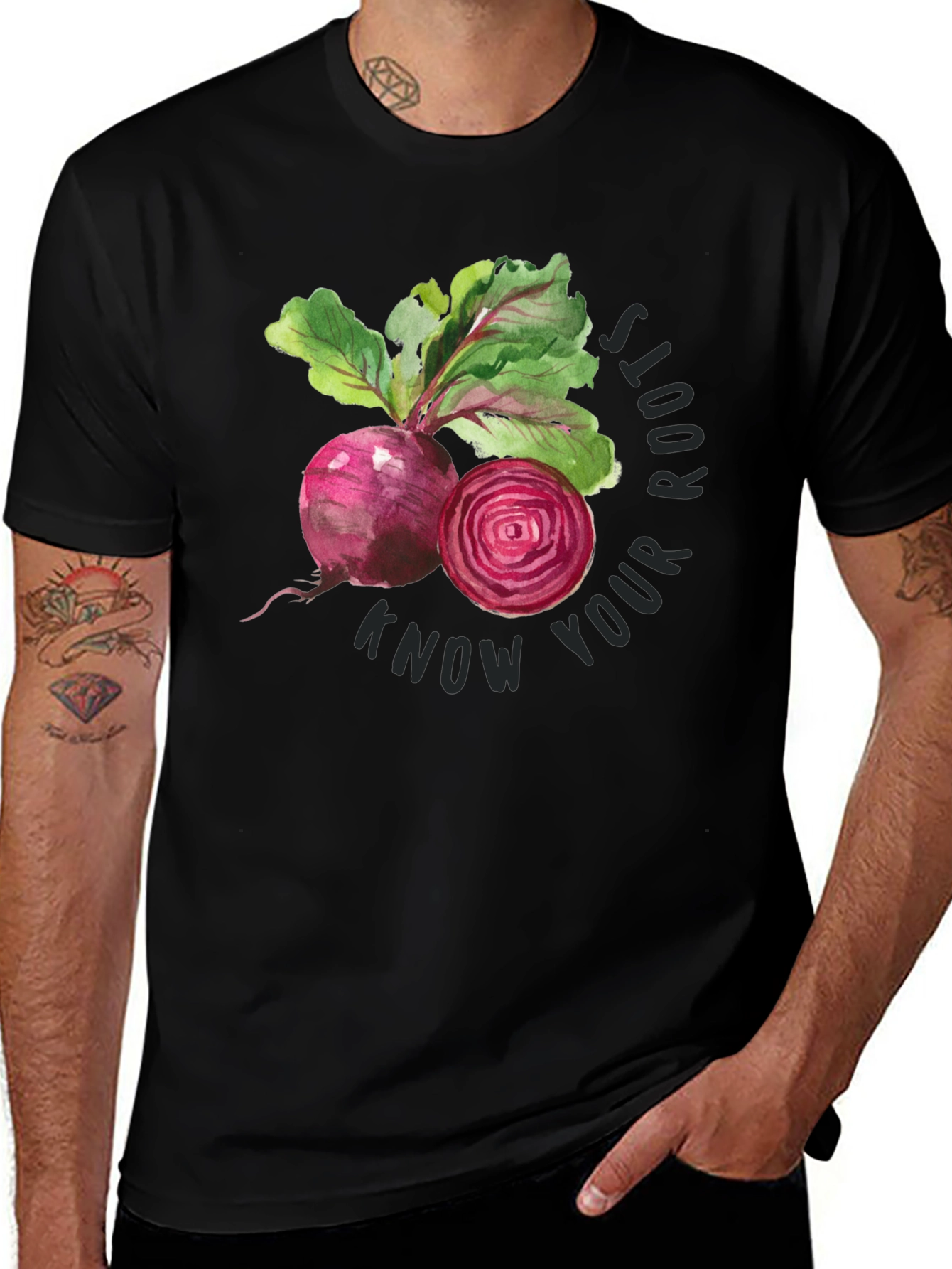 Know Your Roots Beetroot Graphic T-Shirt