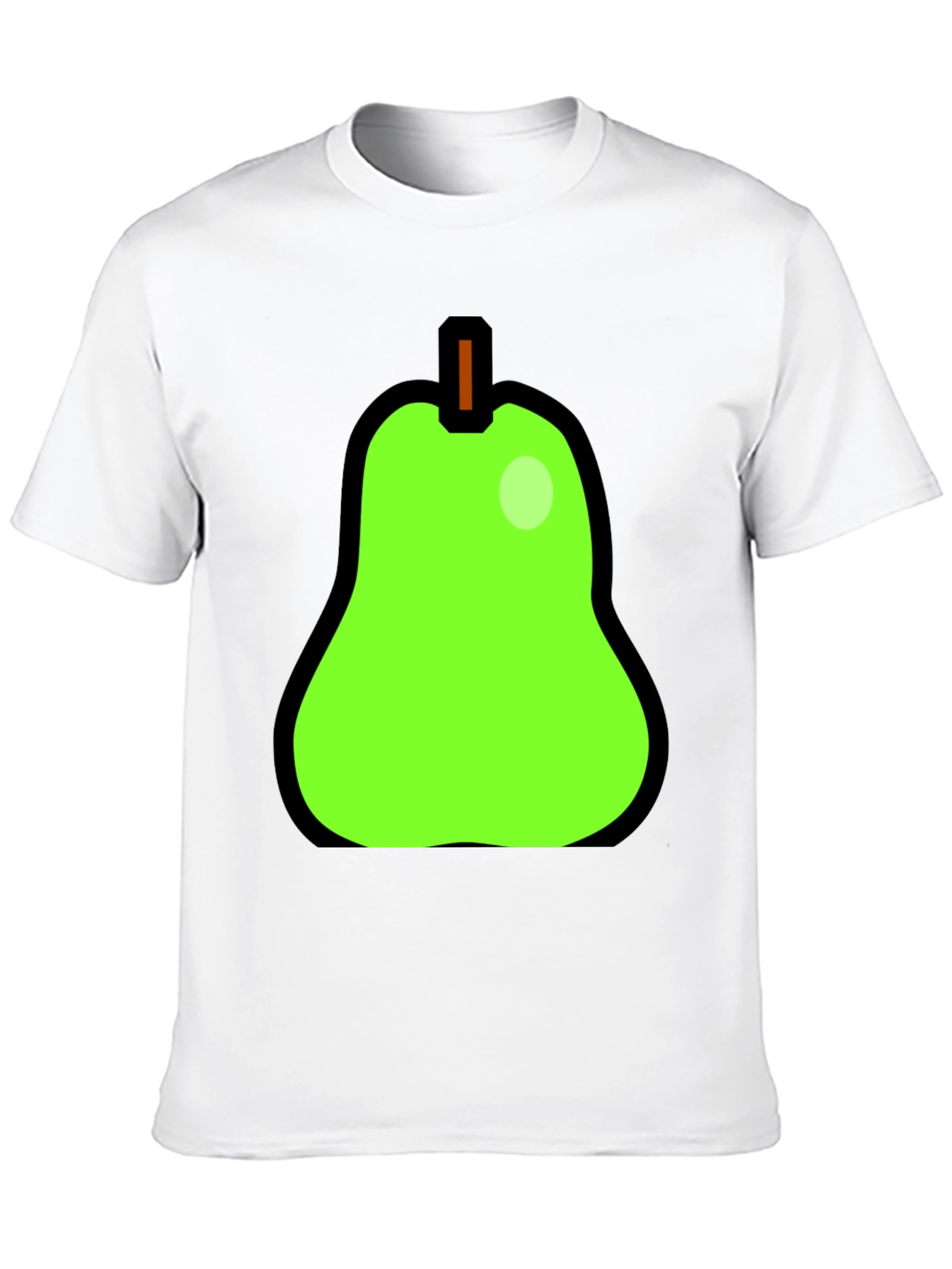 Pear Graphic Tee - Quirky Black Cotton Shirt