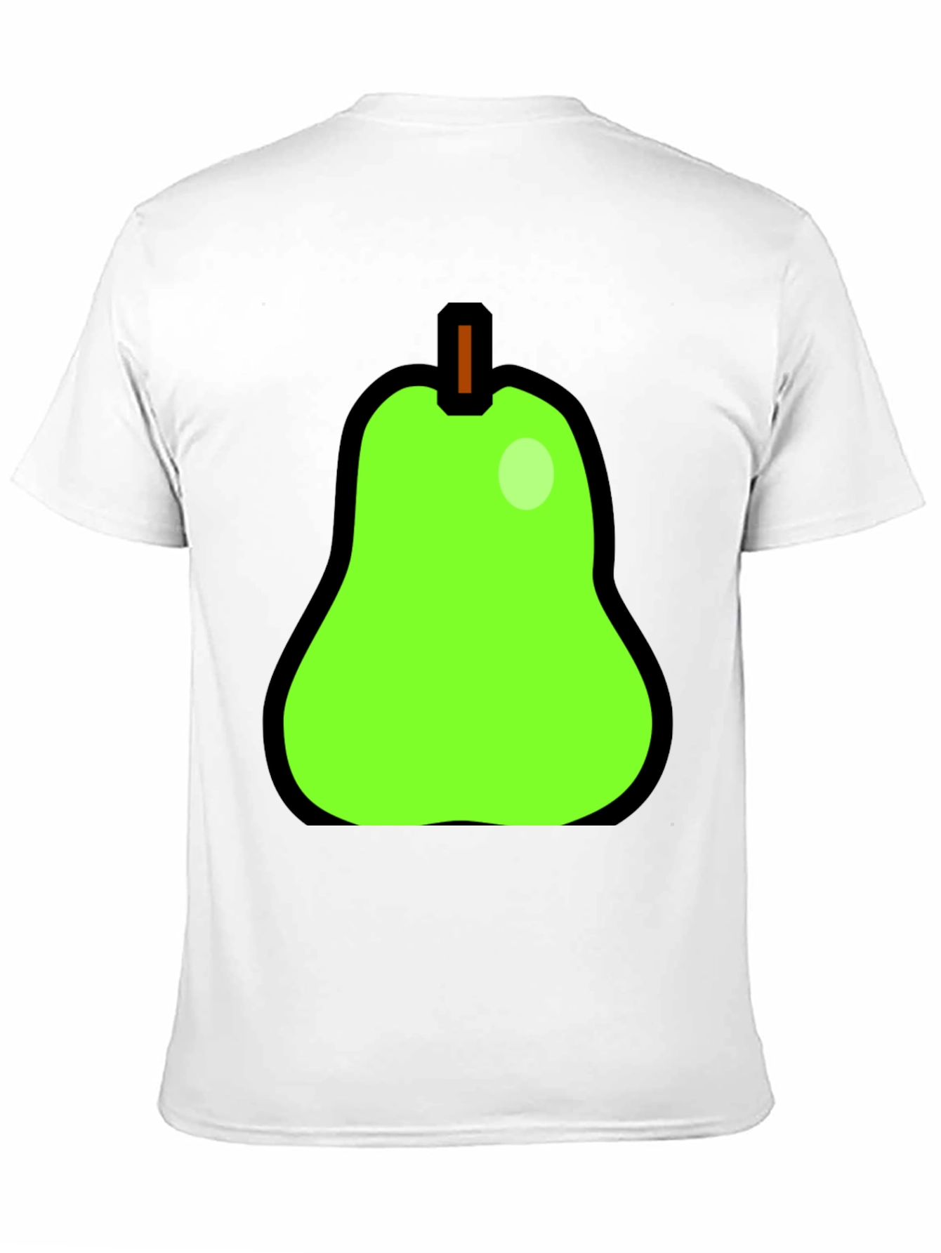 Pear Graphic Tee - Quirky Black Cotton Shirt