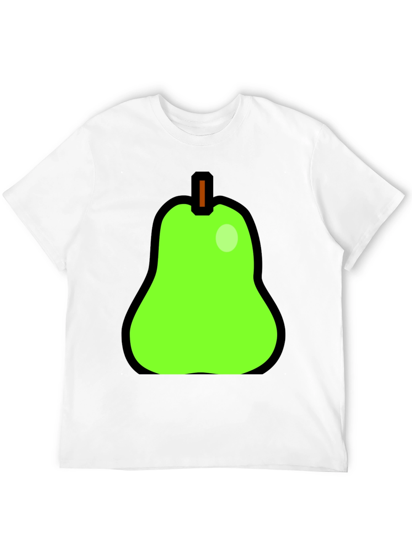 Pear Graphic Tee - Quirky Black Cotton Shirt